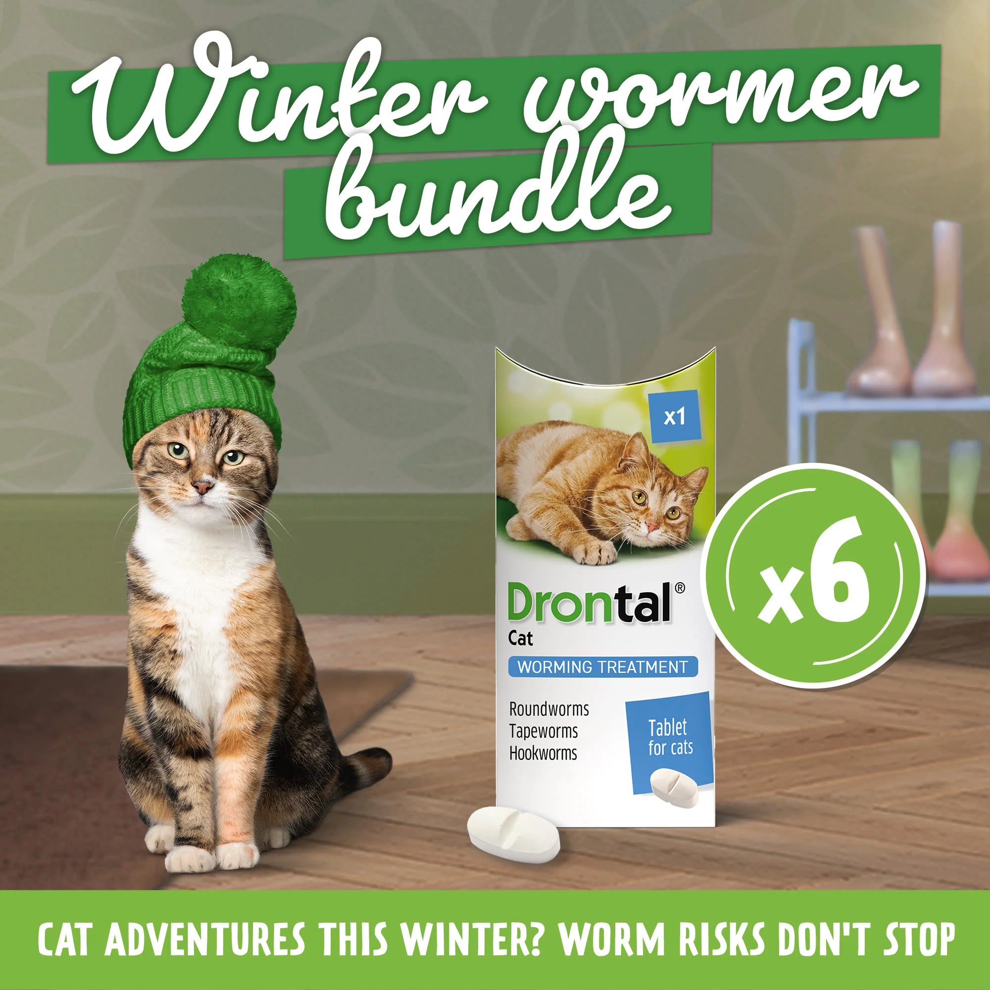 6x Drontal Wormer Tablets for Small and Medium Cats (2 to 4kg) - Image 7