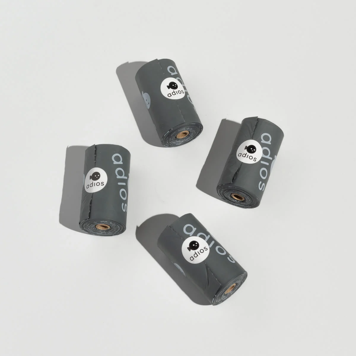 Adios Plastic Compostable Grey Non Handle Poo Bags - Image 2