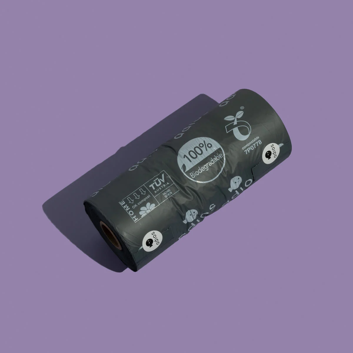 Adios Plastic Compostable Grey Non Handle Poo Bags - Image 7