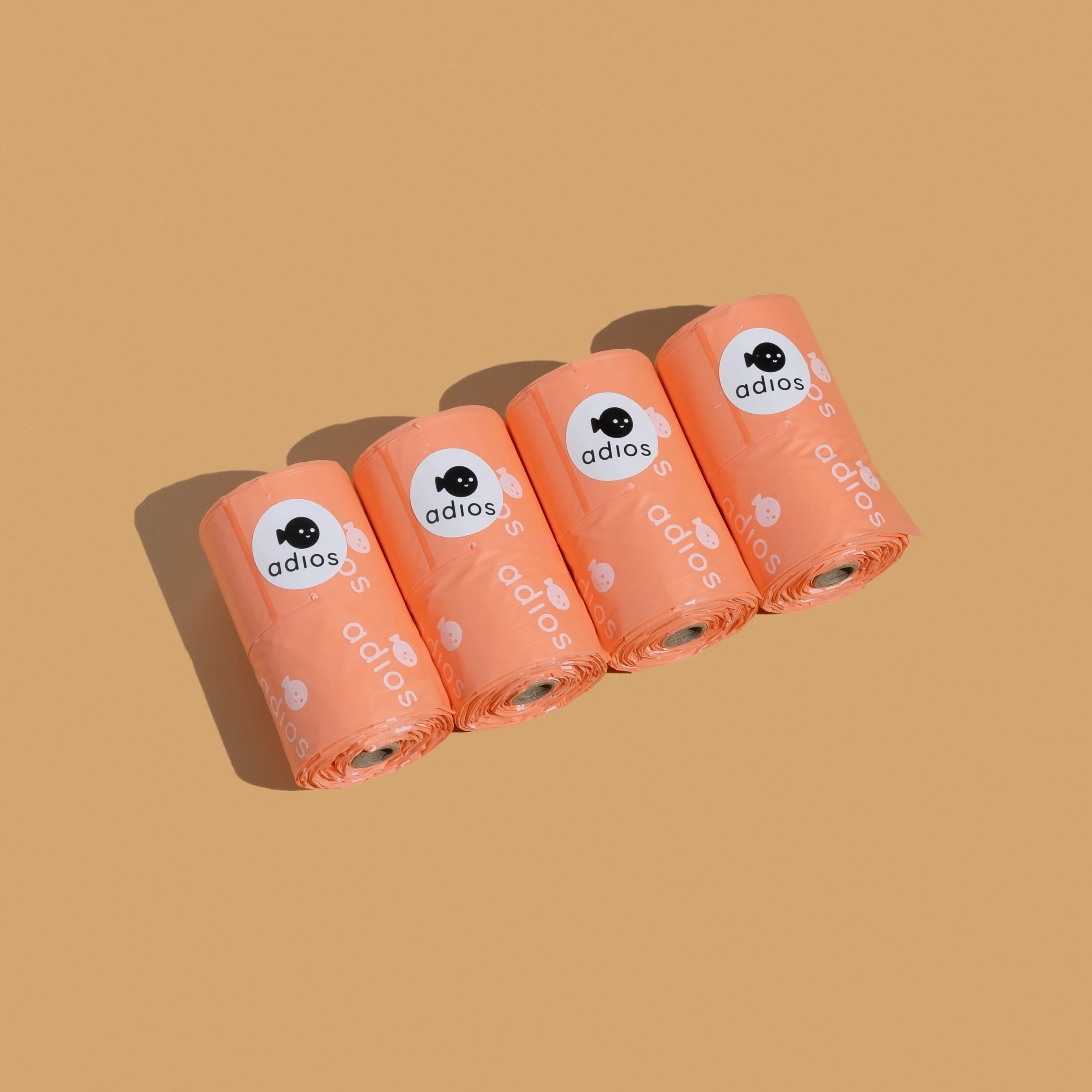 Adios Plastic Compostable Handle on a Roll Pink Poo Bags - Image 4