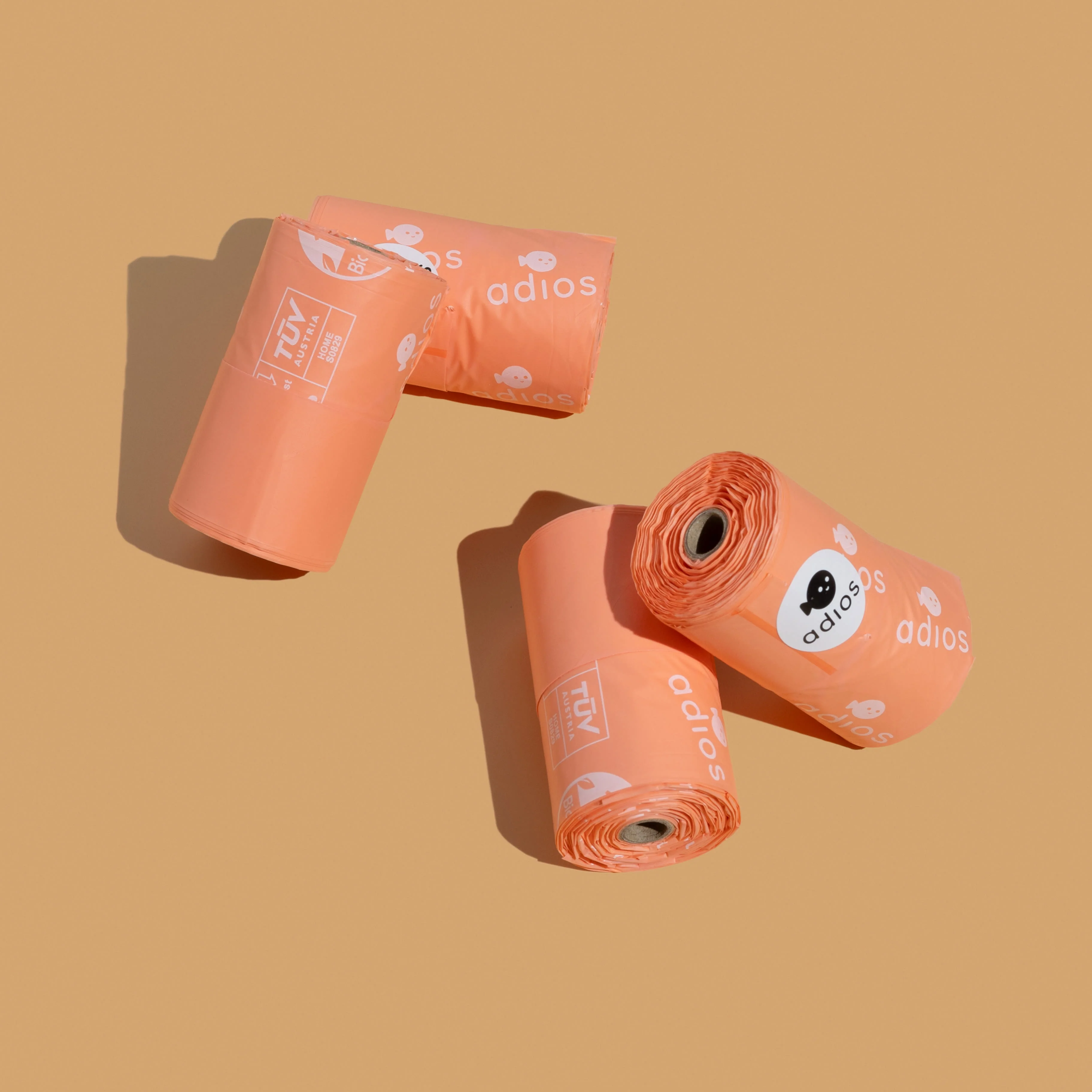 Adios Plastic Compostable Handle on a Roll Pink Poo Bags - Image 6