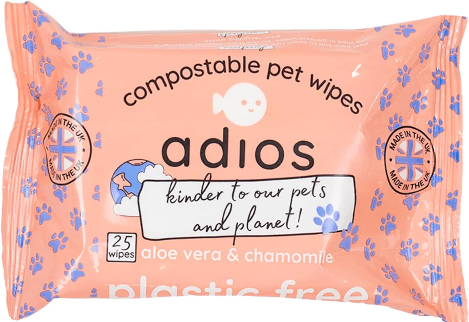 Adios Plastic Compostable Pet Wipes