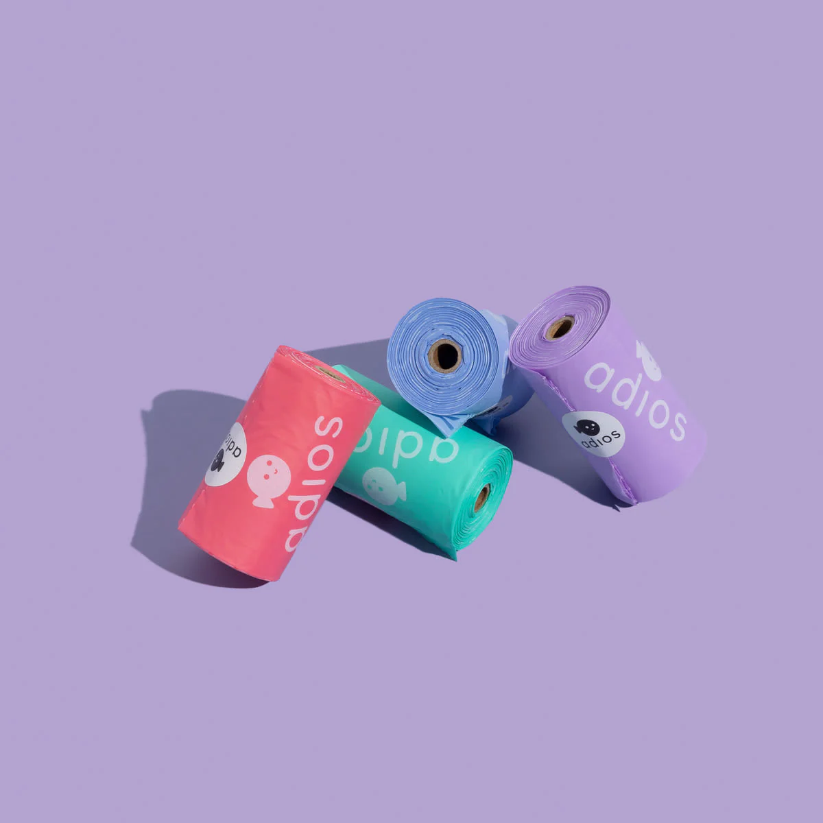 Adios Plastic Compostable Rainbow Non Handle Poo Bags - Image 5