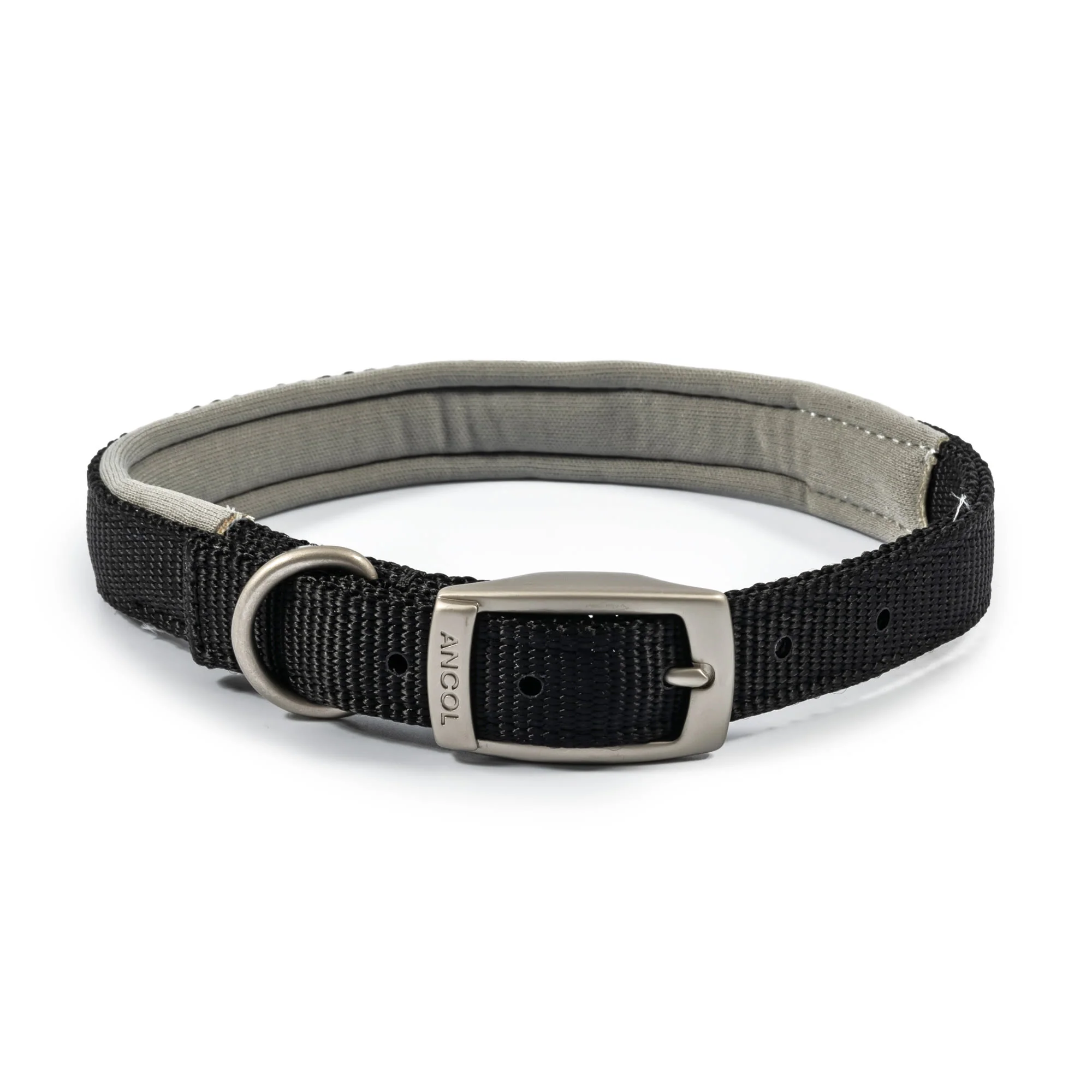 Ancol Viva Nylon Padded Buckle Dog Collar - Black - Image 2