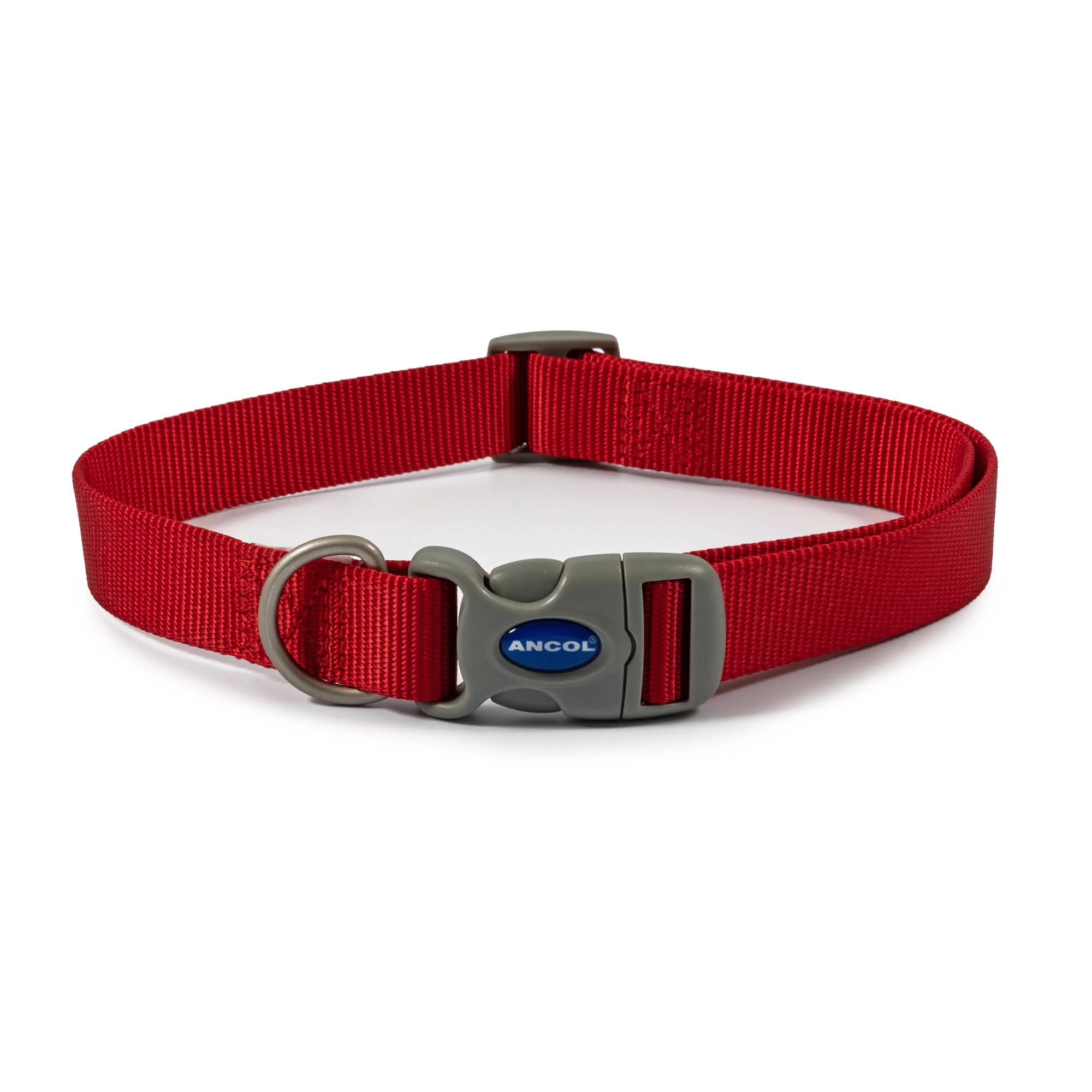 Ancol Viva Nylon Quick Fit Adjustable Dog Collar - Red - Image 2