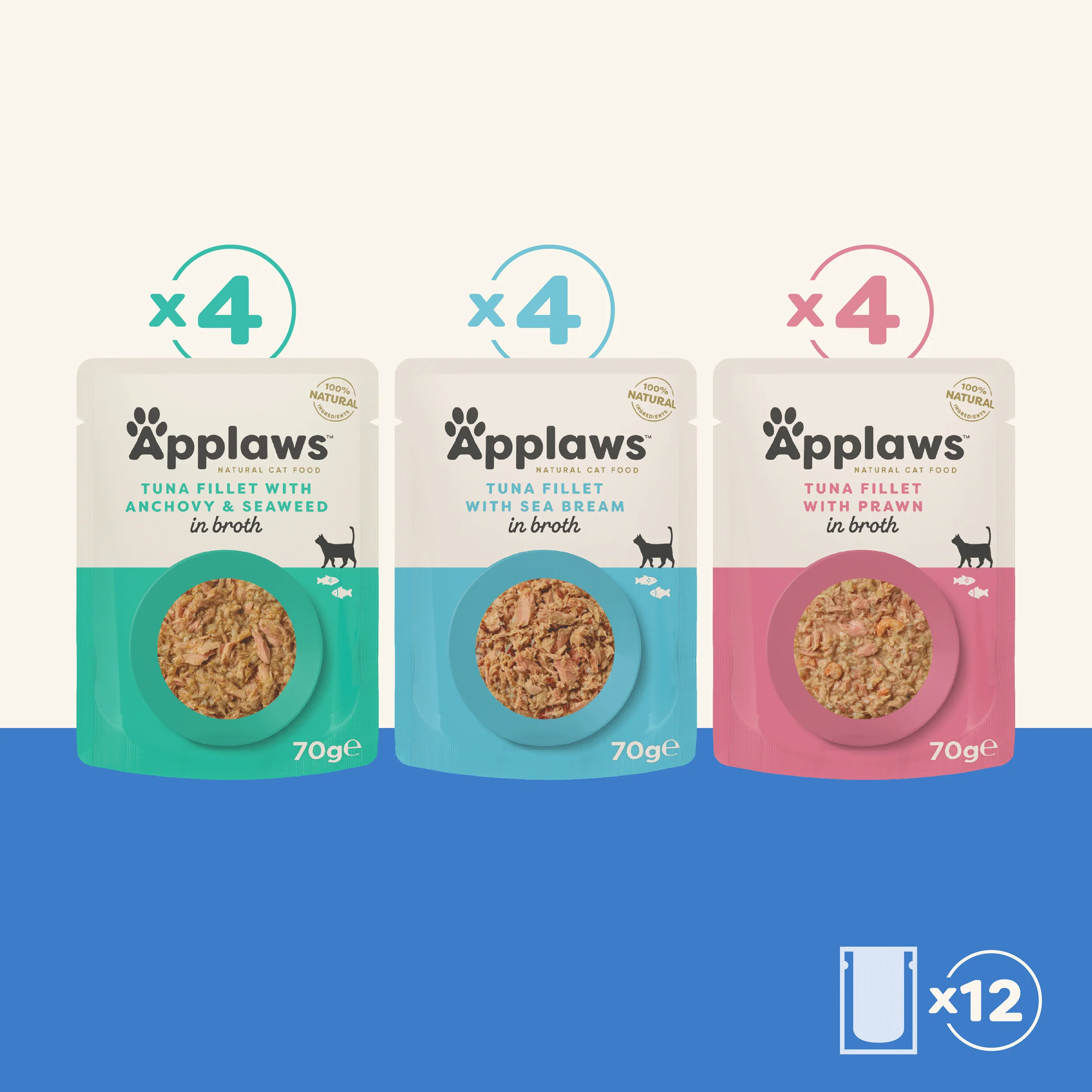 Applaws Cat Broth Pouch 12x70g Multipack - Fish - Image 5
