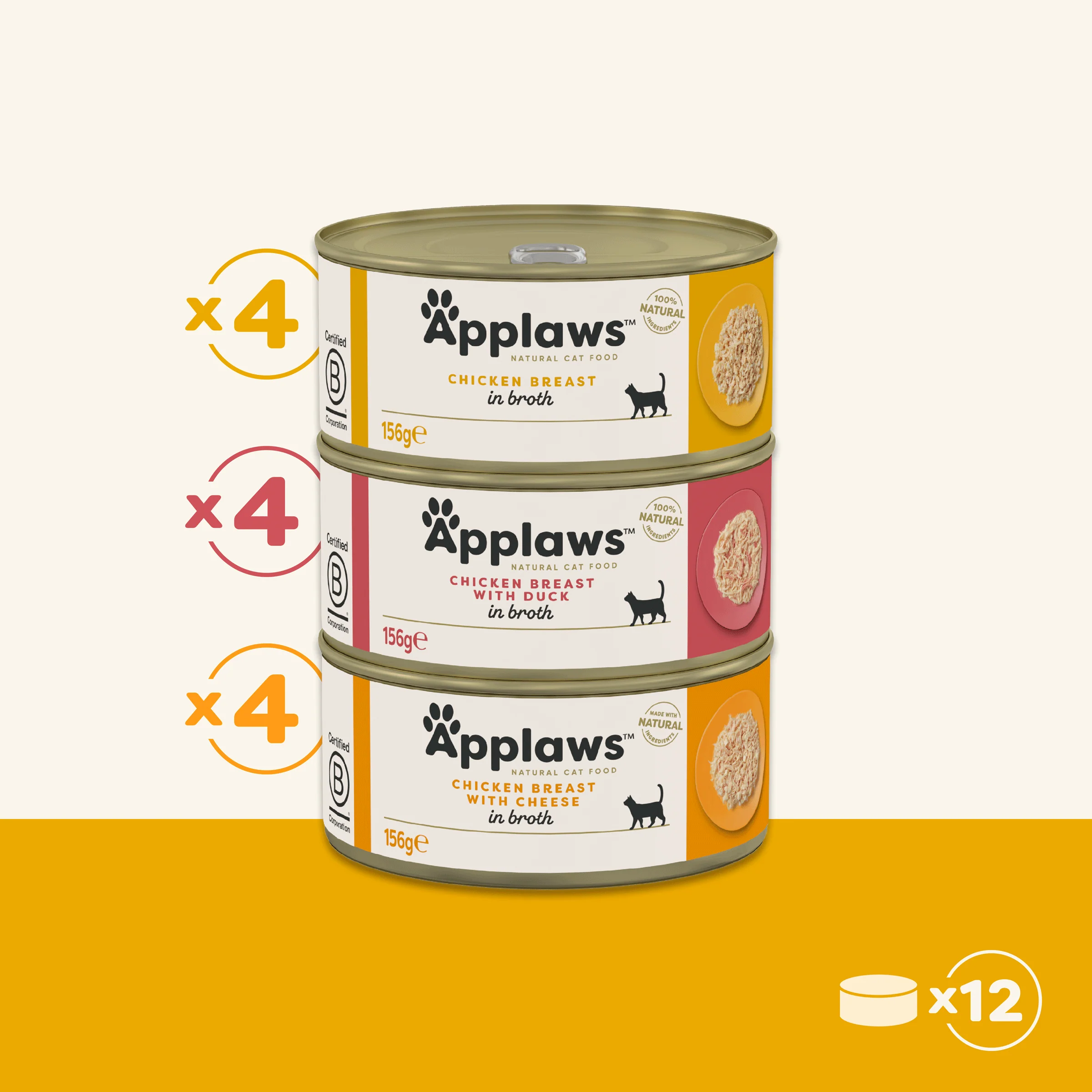 Applaws Cat Tin 12 x 156g Chicken Selection in Broth - Image 5