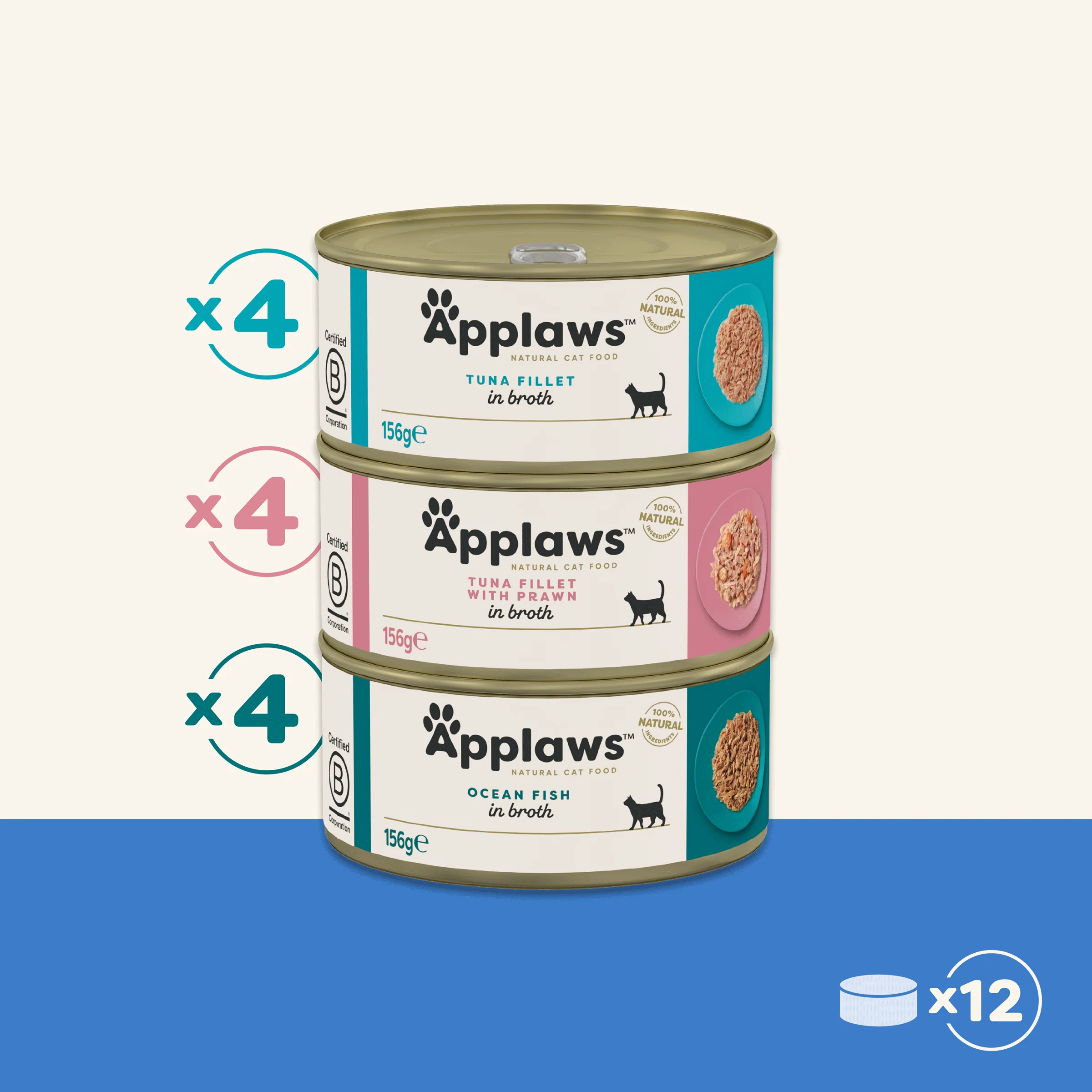 Applaws Cat Tin 12 x 156g Fish Selection in Broth - Image 5