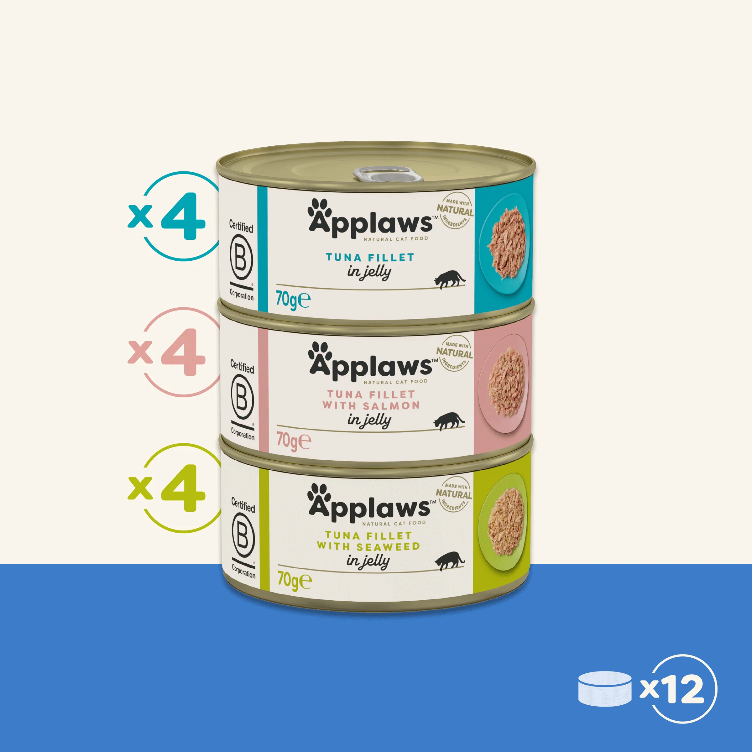 Applaws Cat Tin 12 x 70g Fish Selection in Jelly - Image 5