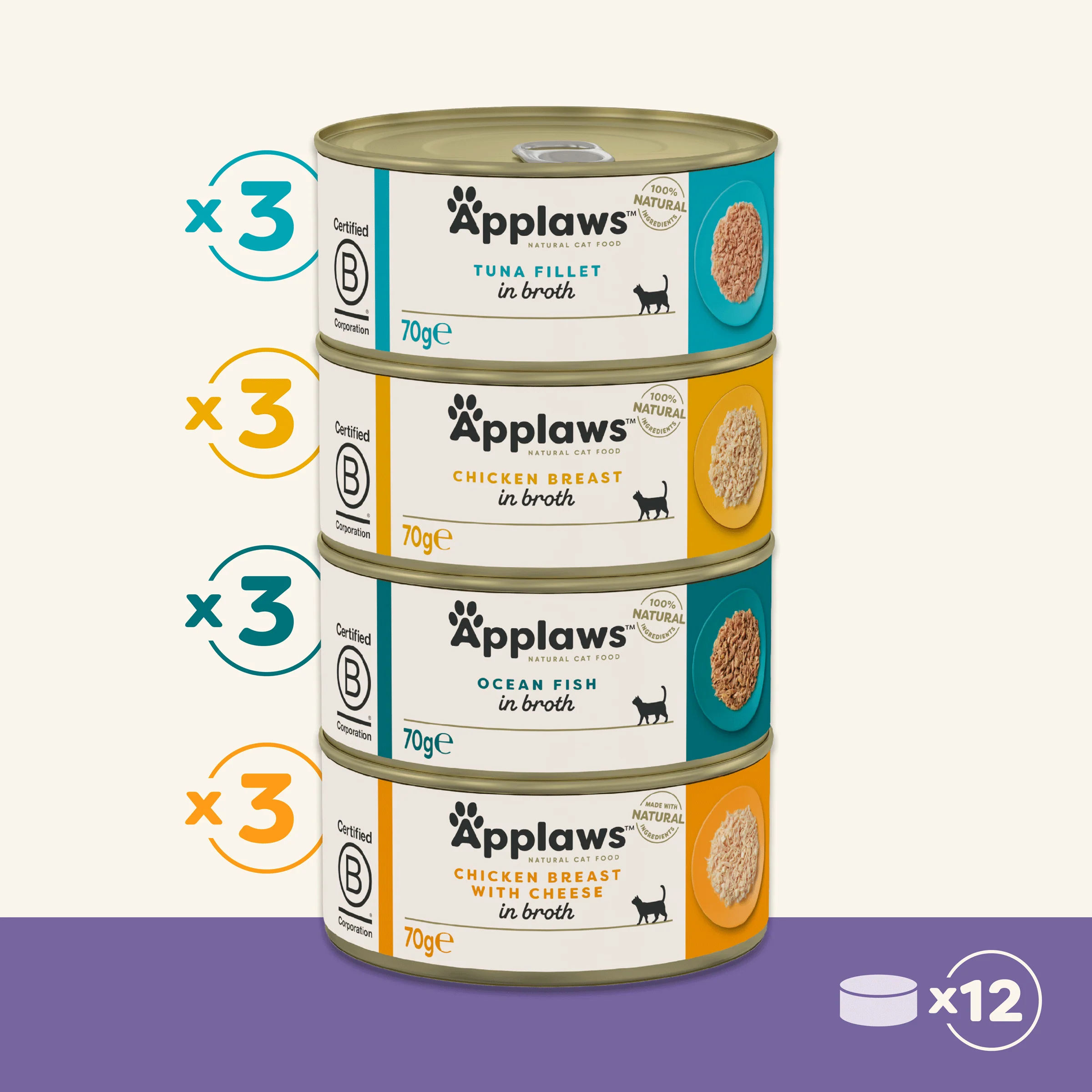 Applaws Cat Tin 70g Multipack Mixed - Image 5