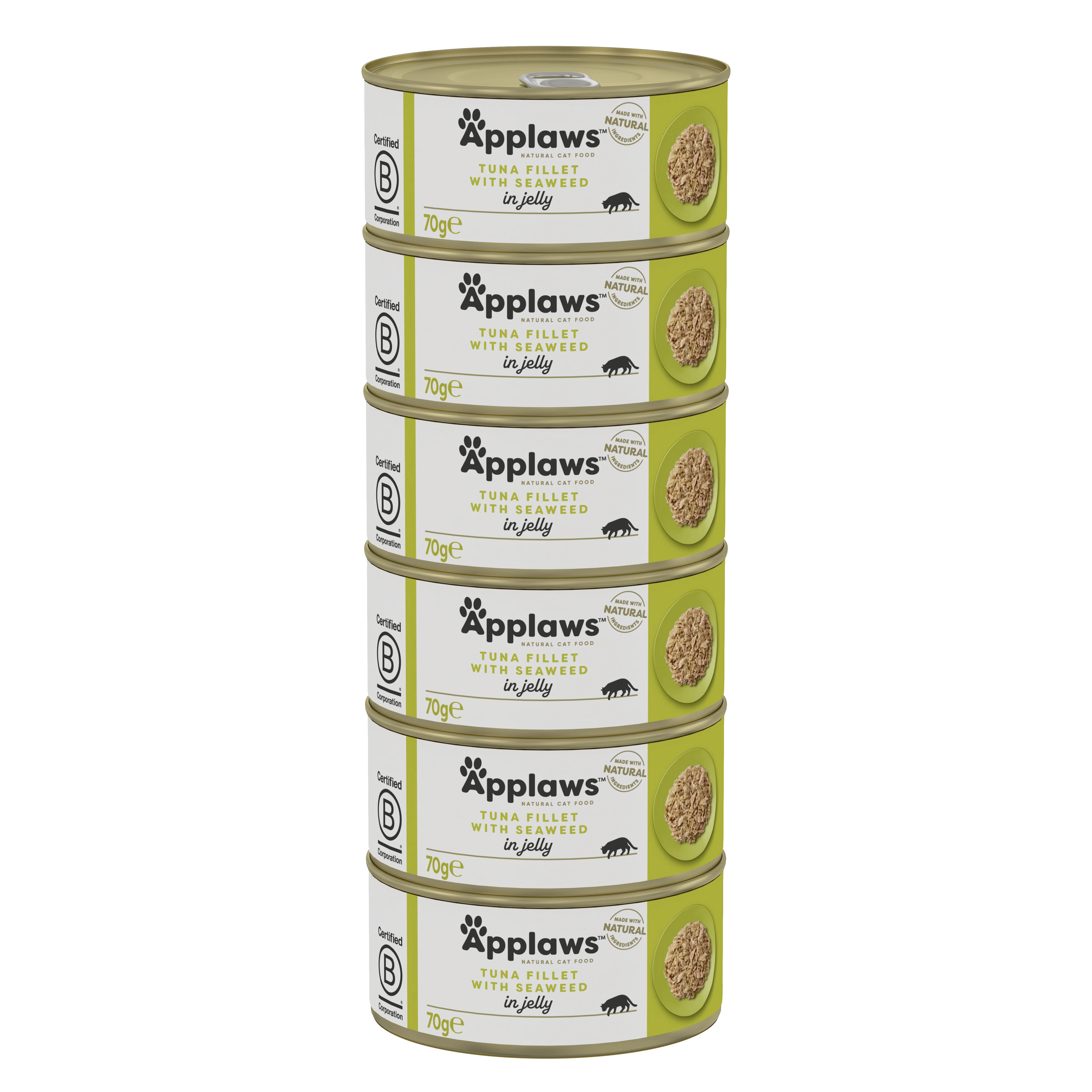Applaws Cat Tin 70g Tuna with Seaweed in Jelly - Image 5