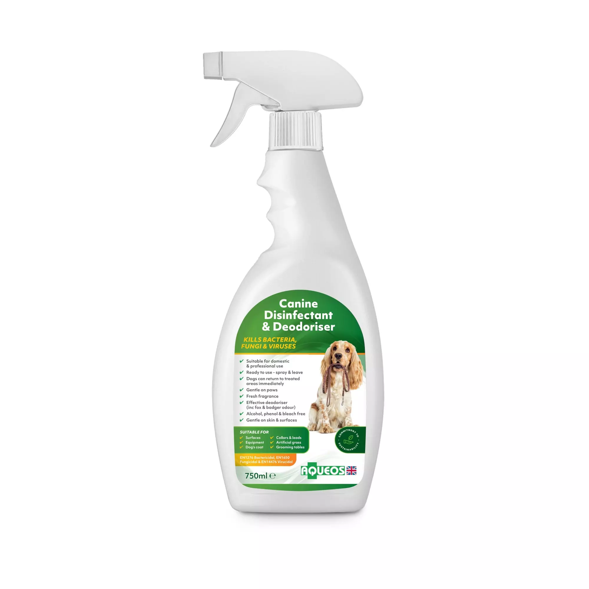 Aqueos Canine Disinfect Deodoriser Spray Fragranced