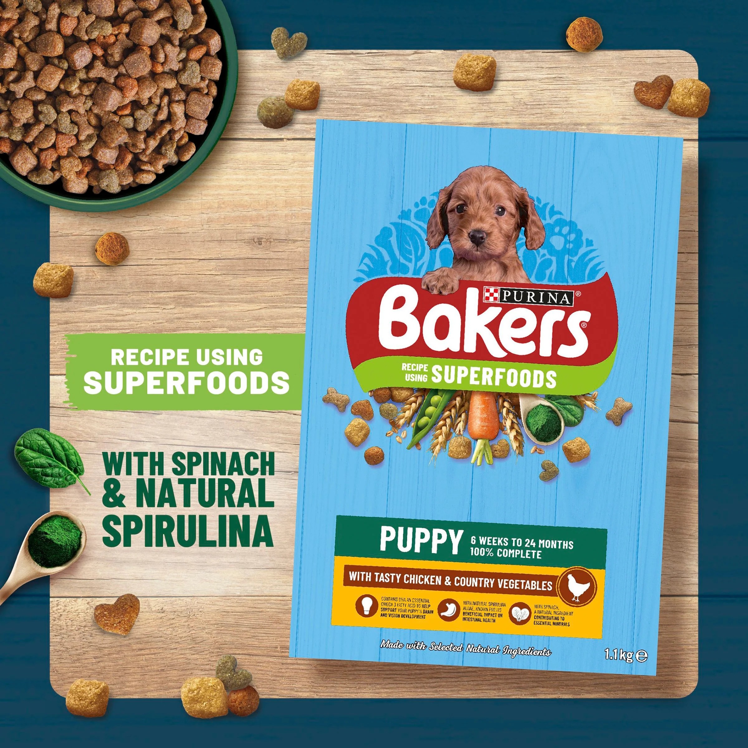 Bakers Chicken with Vegetables Puppy Dry Dog Food - Image 3