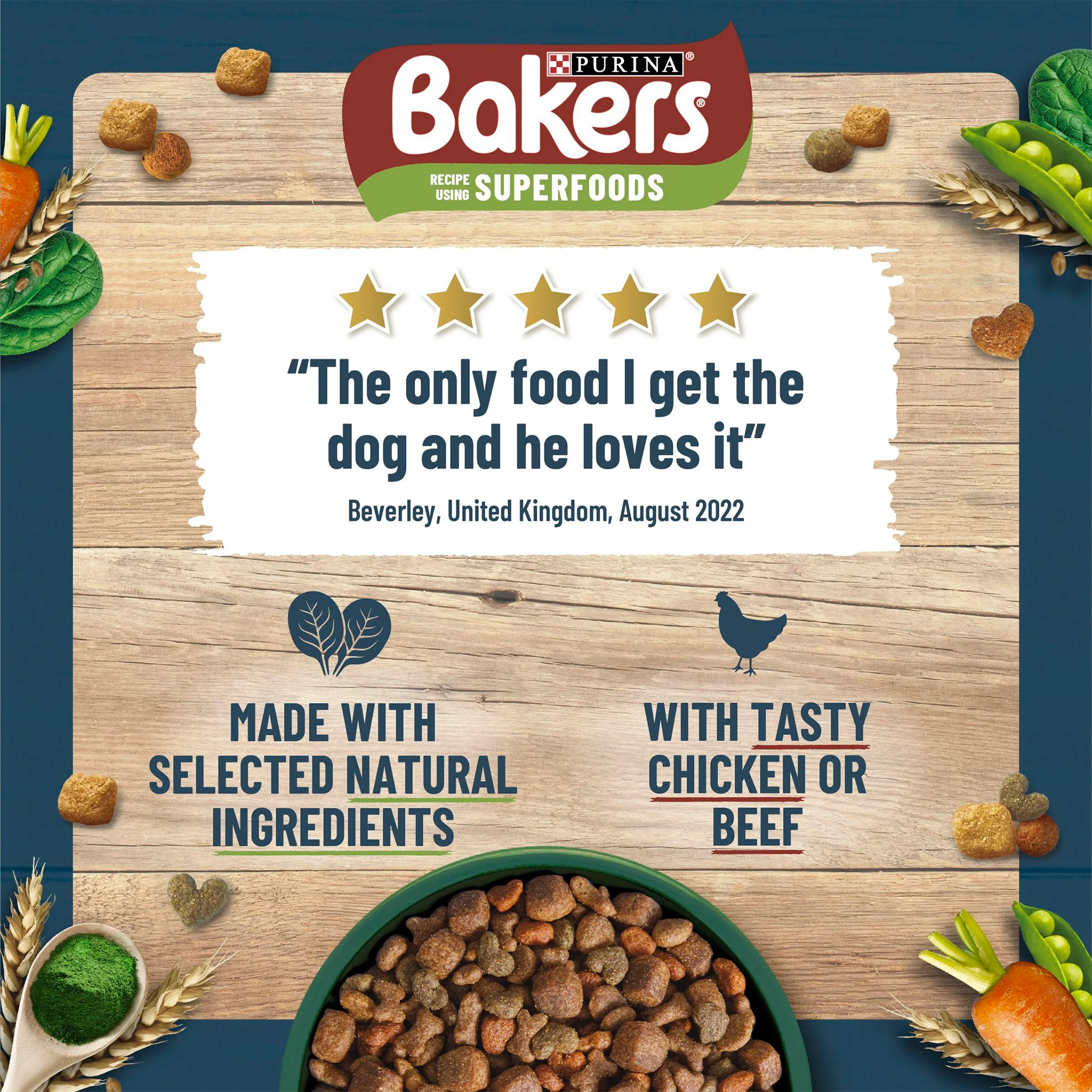 Bakers Chicken with Vegetables Puppy Dry Dog Food - Image 6