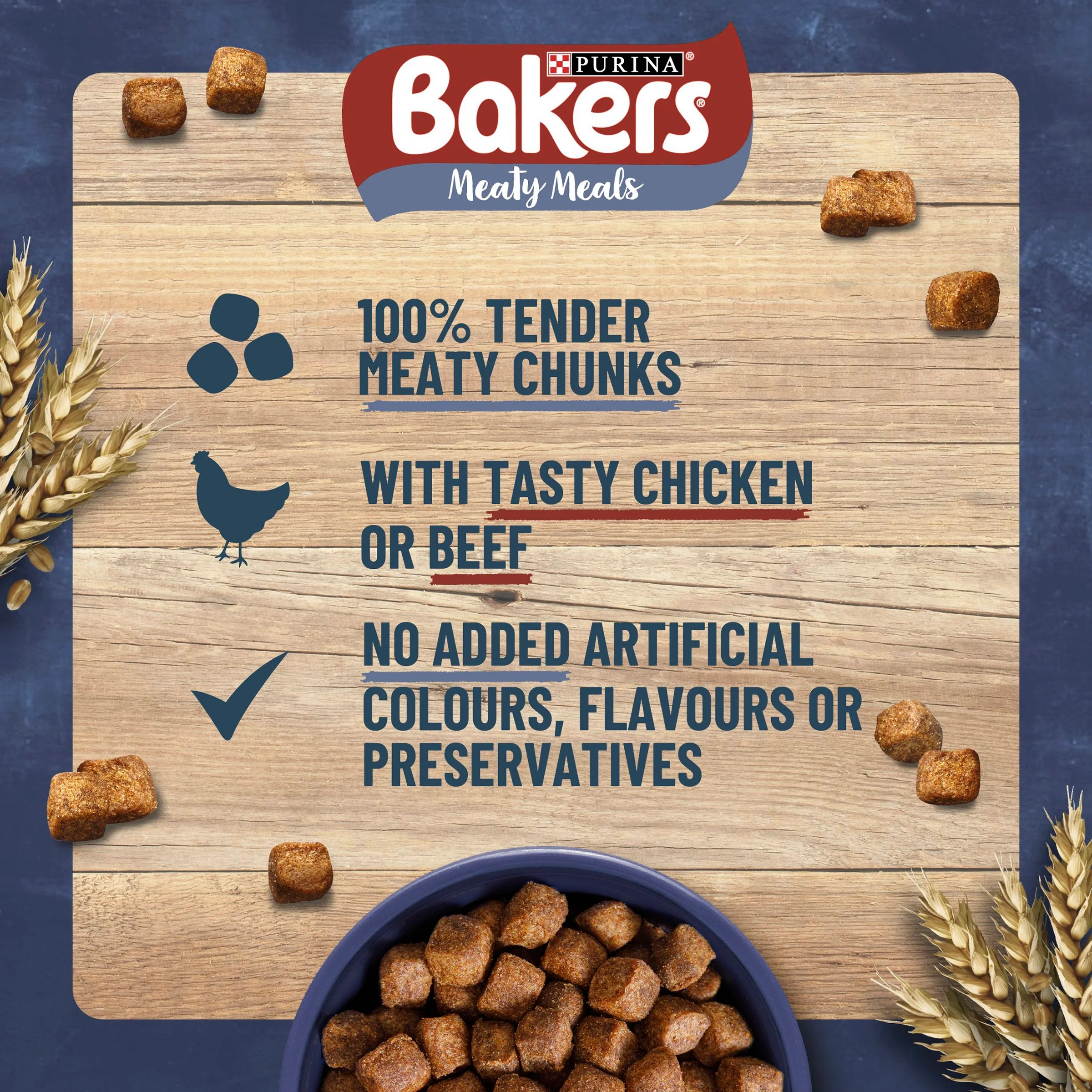 Bakers Meaty Meals Chicken Adult Dry Dog Food - Image 6