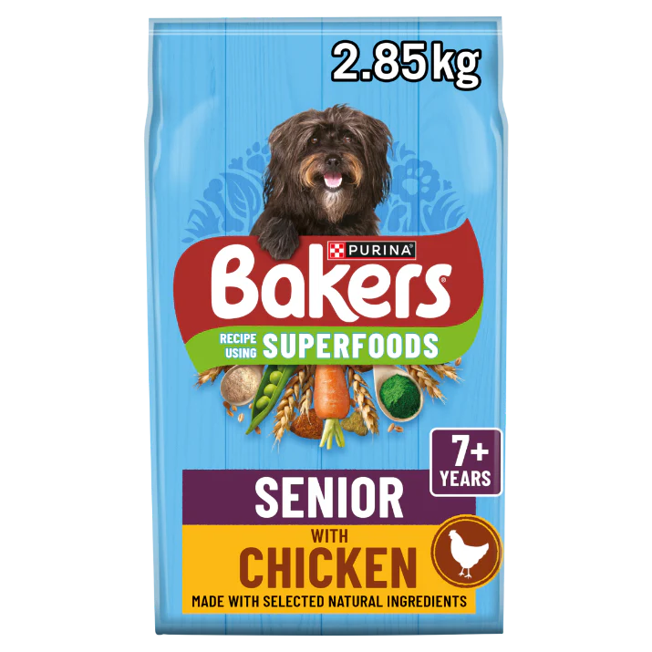 Bakers Senior Dry Dog Food with Chicken and Vegetable