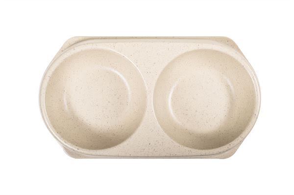 Bamboo Bowl Natural Cat & Dog Double Bowl - Image 2