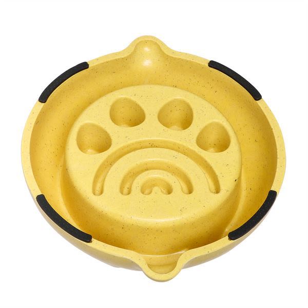 Bamboo Bowl Slow Feeder Mouse Shaped Cat Single Bowl - Image 3