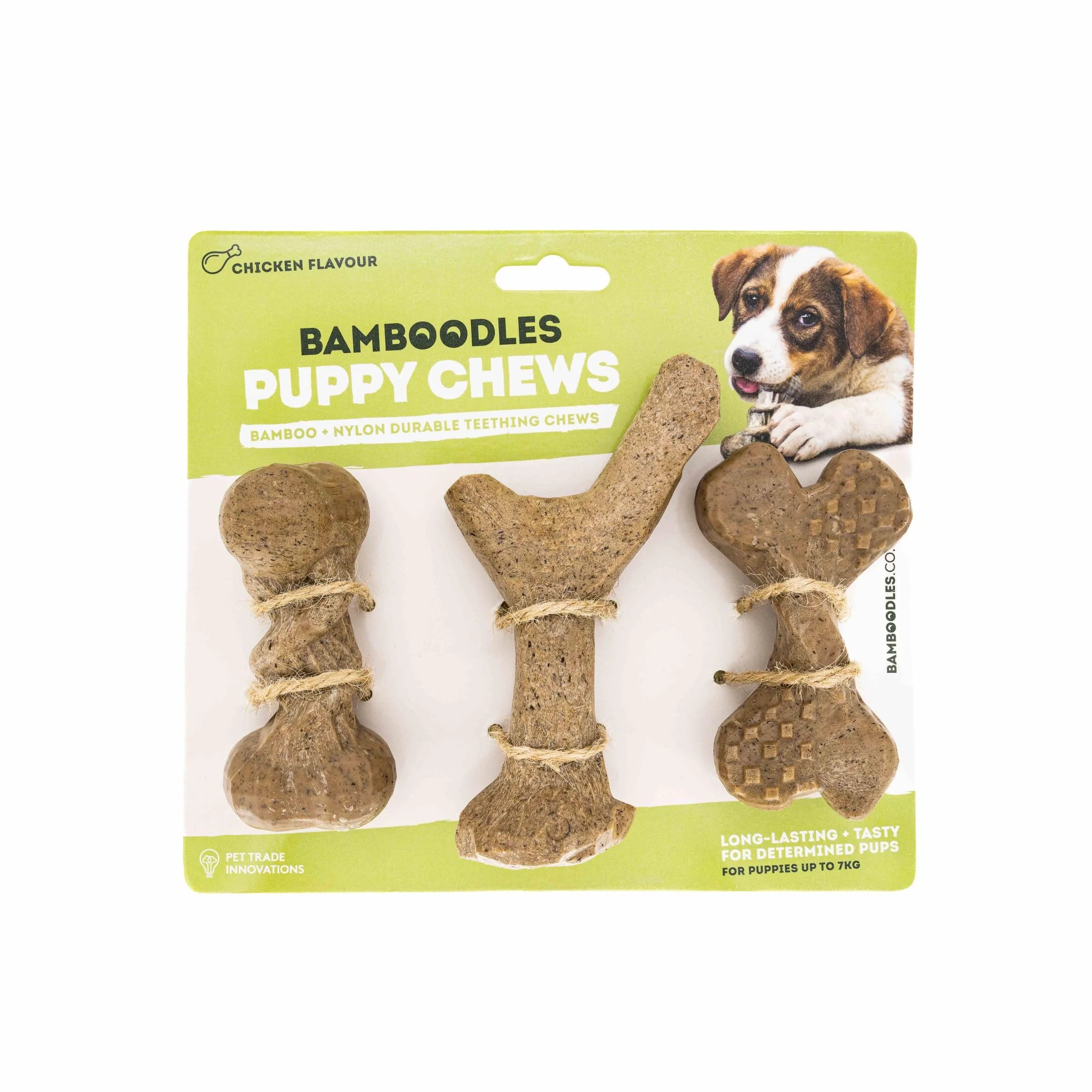 Bamboodles 3 Pack Puppy Chews - Chicken Flavour
