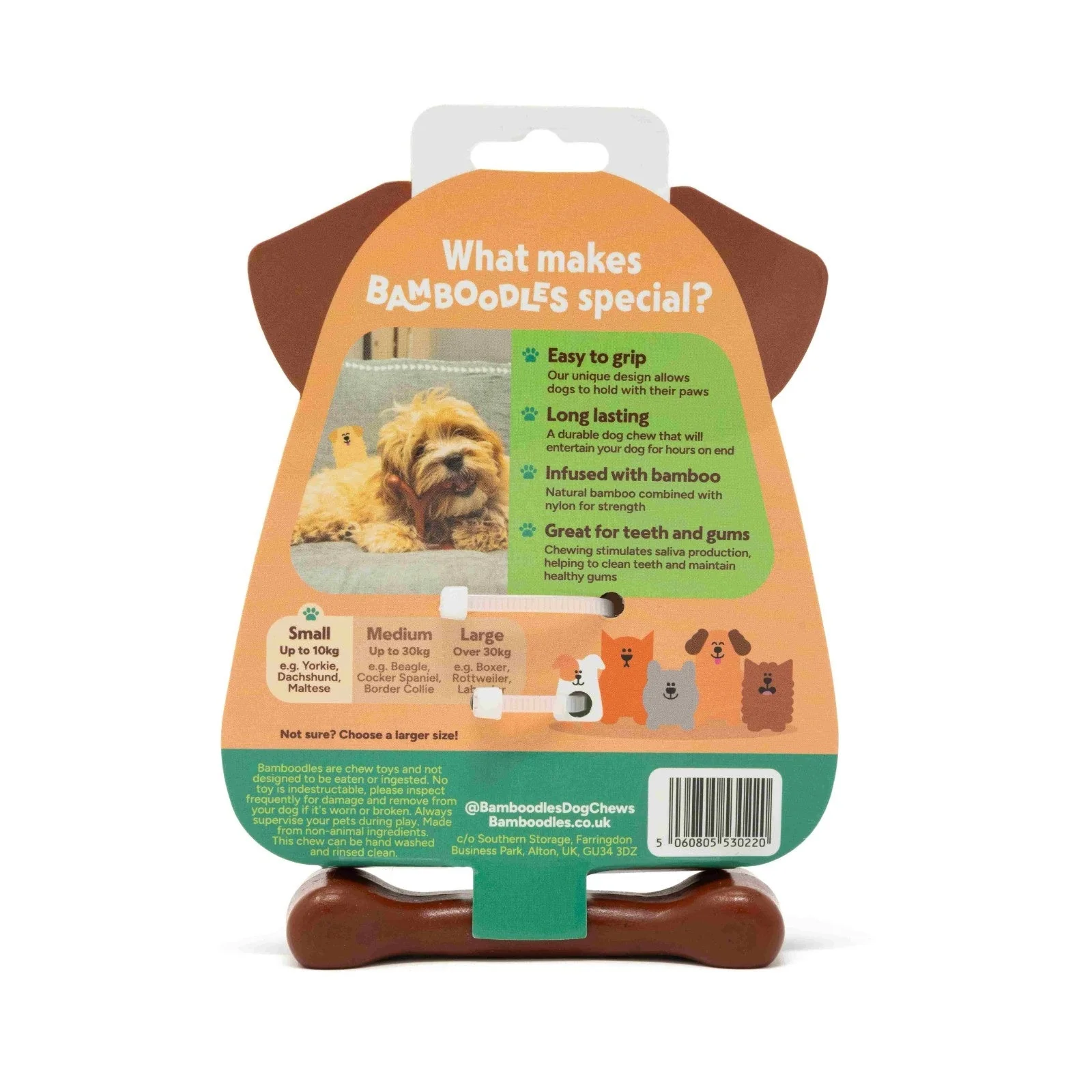 Bamboodles Y-Bone Chew Toy for Dogs - Bacon Flavour - Image 2