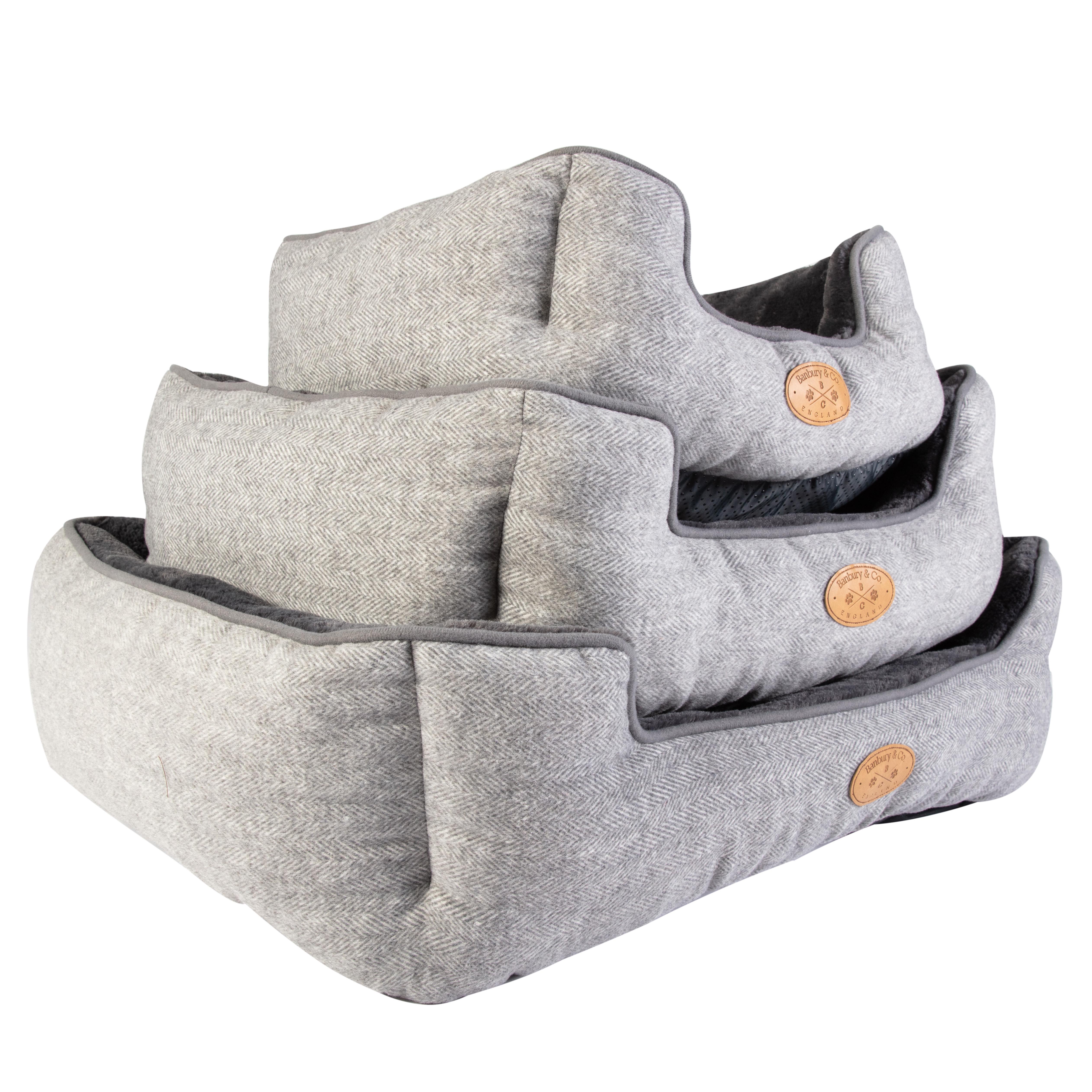 Banbury & Co Herringbone Square Dog Bed - Image 13
