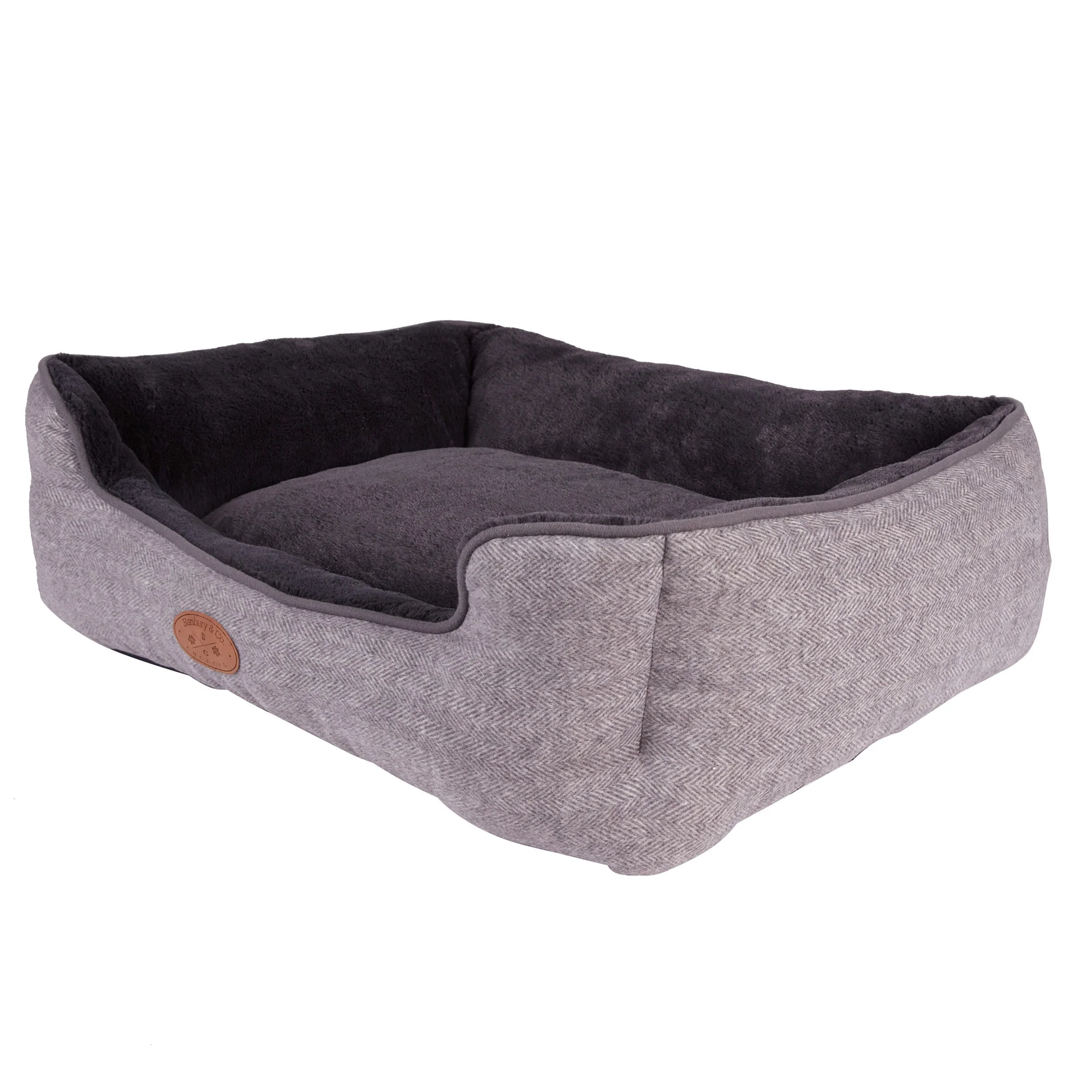 Banbury & Co Herringbone Square Dog Bed - Image 3