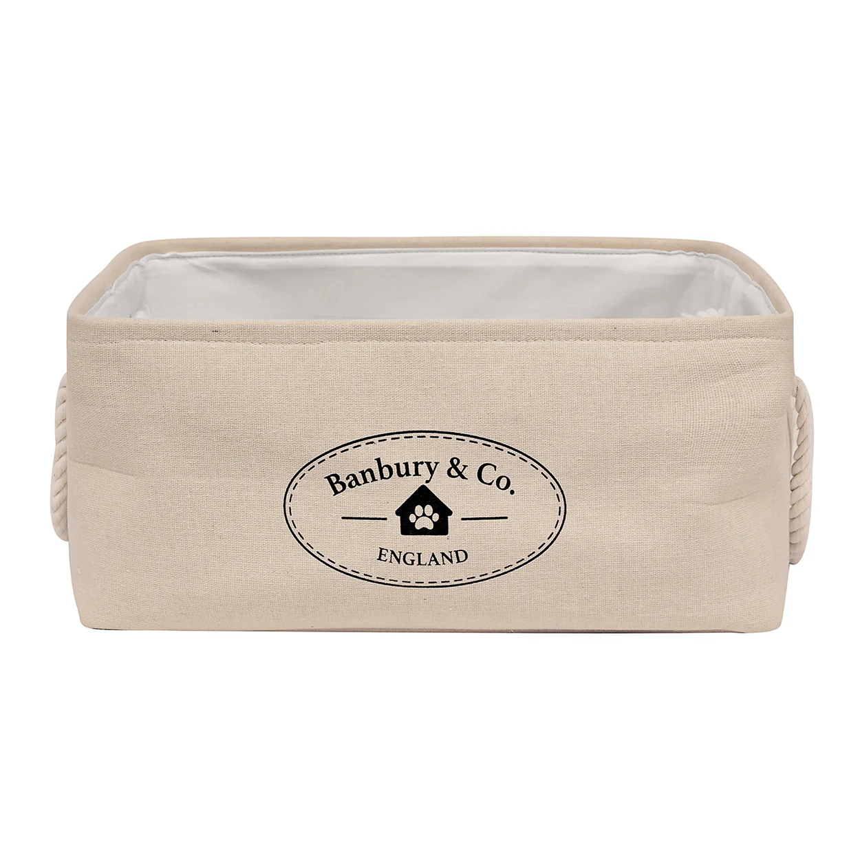 Banbury & Co Rural Retreats Almond Canvas Storage Basket - Image 2