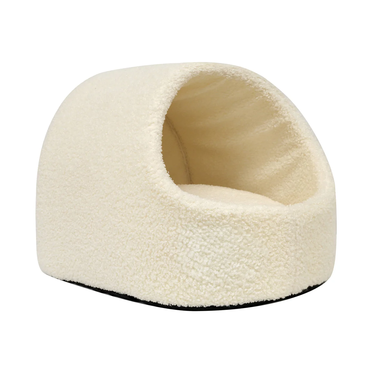 Banbury & Co Rural Retreats Almond Teddy Boucle Igloo Cat Bed - Image 5