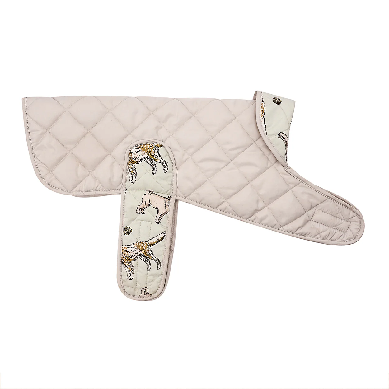 Banbury & Co Rural Retreats Grey Quilted Dog Coat - Image 2