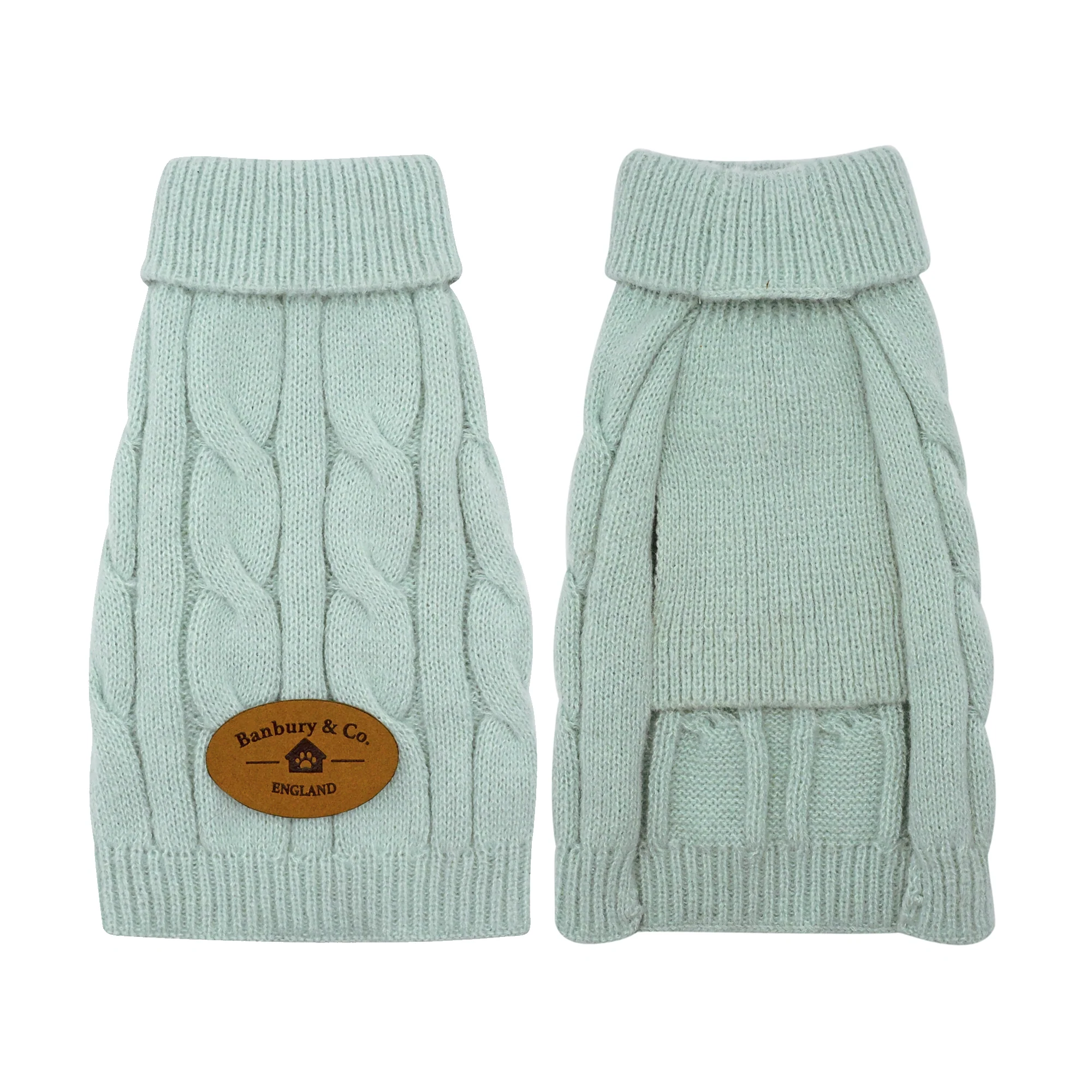 Banbury & Co Rural Retreats Seafoam Knit Dog Jumper - Image 4