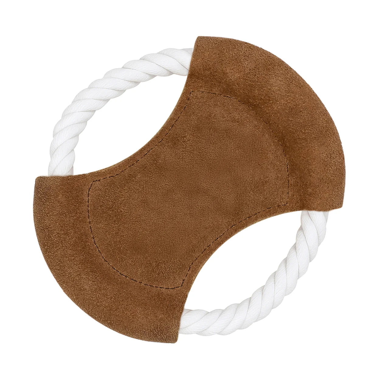 Banbury & Co Rural Retreats Suede and Rope Frisbee Dog Toy - Image 4