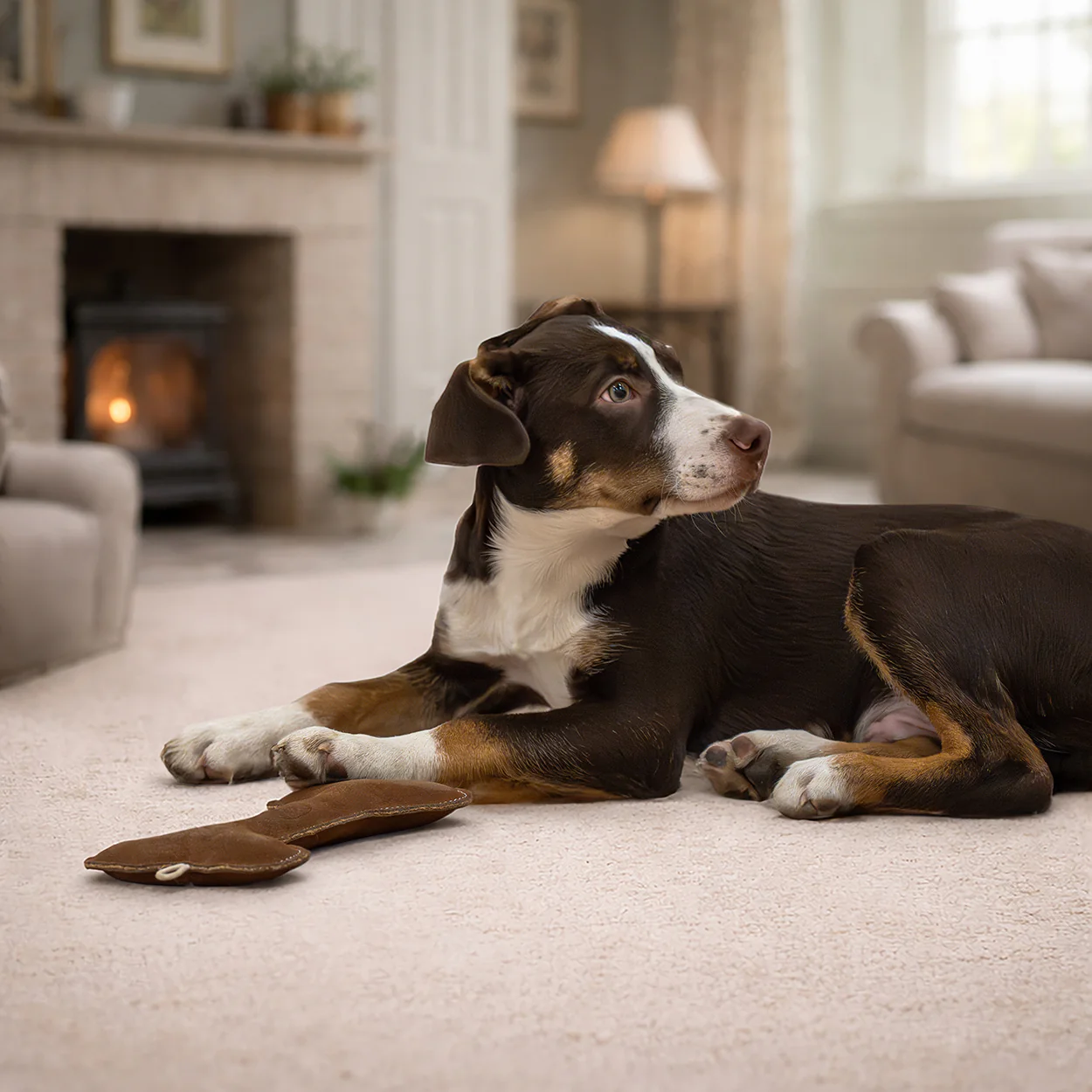 Banbury & Co Rural Retreats Suede Bone Dog Toy - Image 6