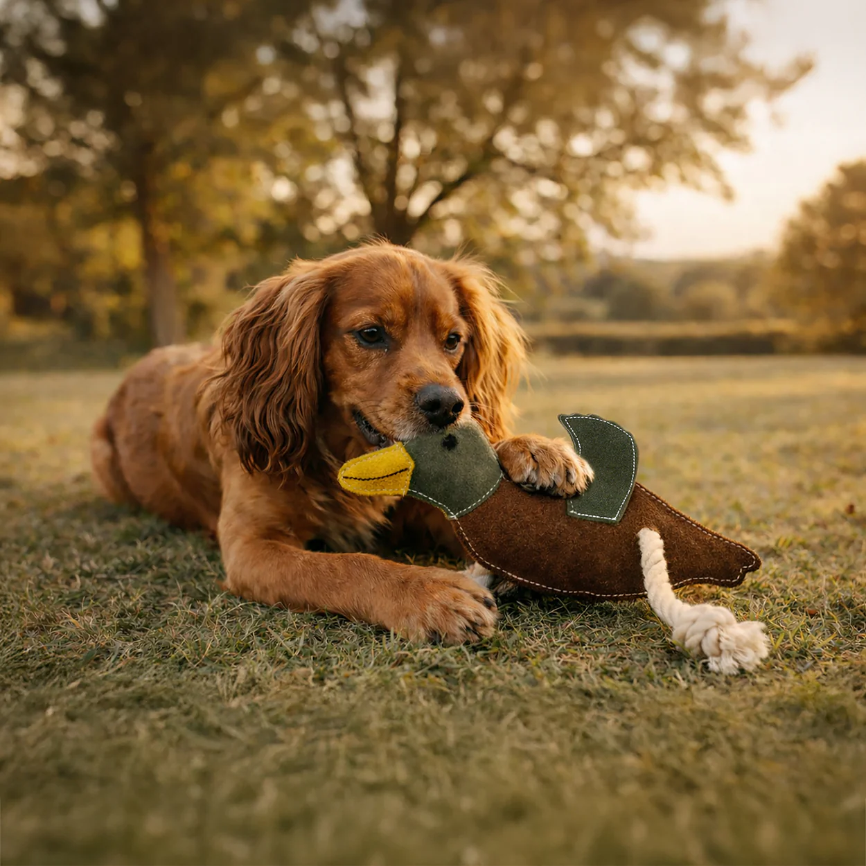 Banbury & Co Rural Retreats Suede Duck Dog Toy - Image 3