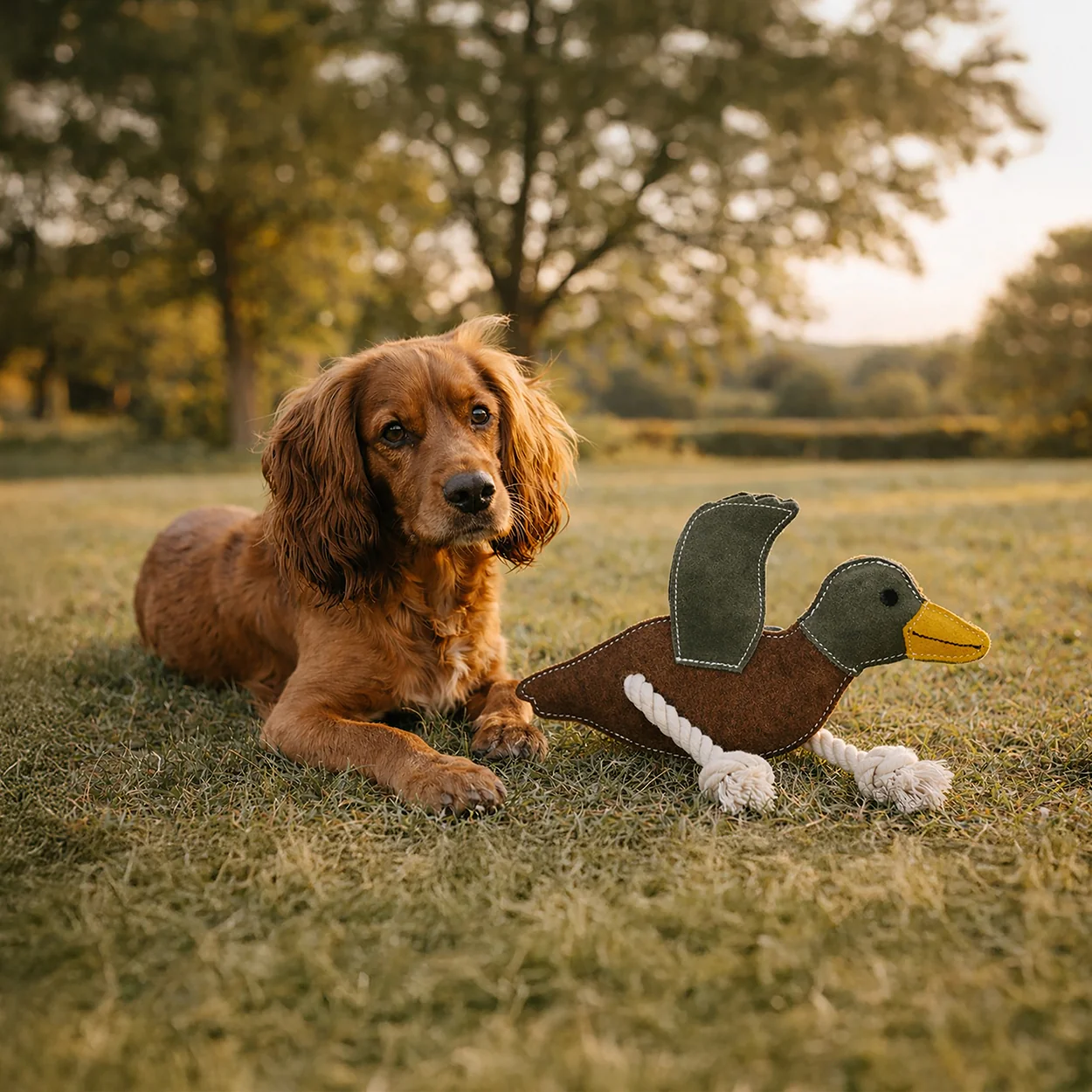 Banbury & Co Rural Retreats Suede Duck Dog Toy - Image 6