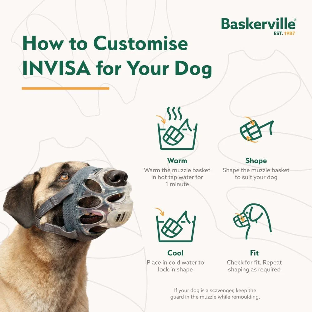 Baskerville INVISA Dog Muzzle - Clear - Image 7
