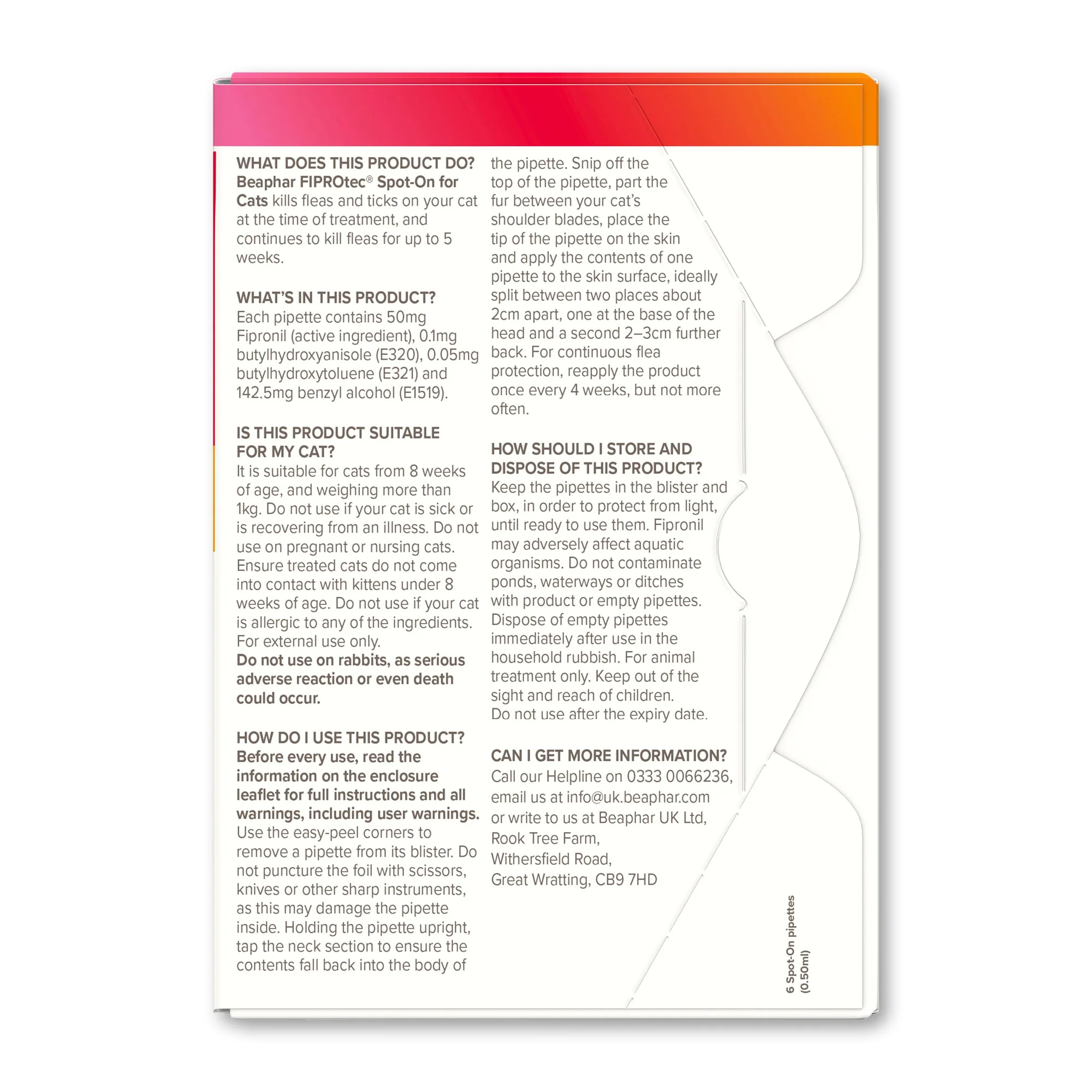 Beaphar FIPROtec Flea & Tick Spot-On Solution for Cats - Image 3