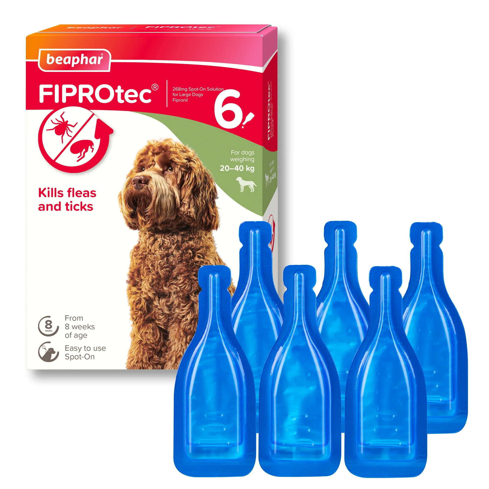 Beaphar FIPROtec Flea & Tick Spot-On Solution for Large Dogs (20-40kg) - Image 2