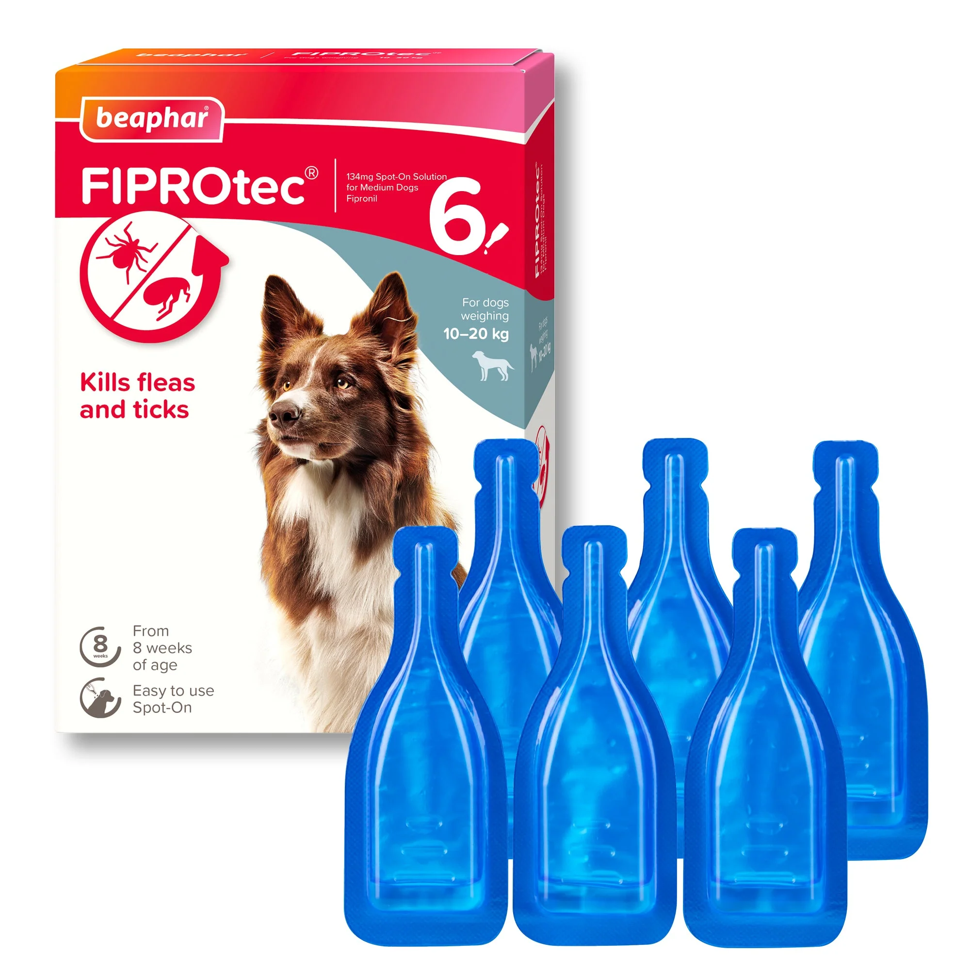 Beaphar FIPROtec Flea & Tick Spot-On Solution for Medium Dogs (10-20kg) - Image 2