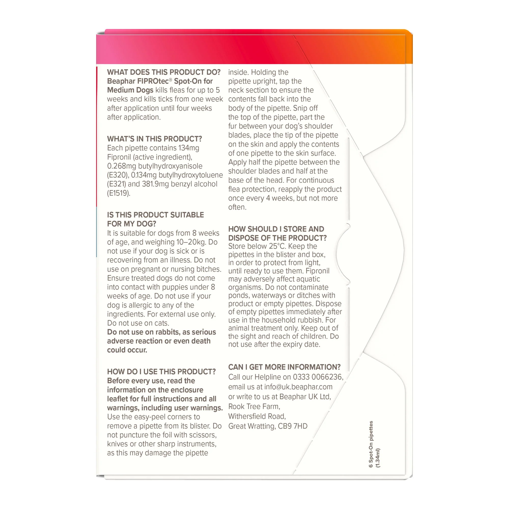 Beaphar FIPROtec Flea & Tick Spot-On Solution for Medium Dogs (10-20kg) - Image 3