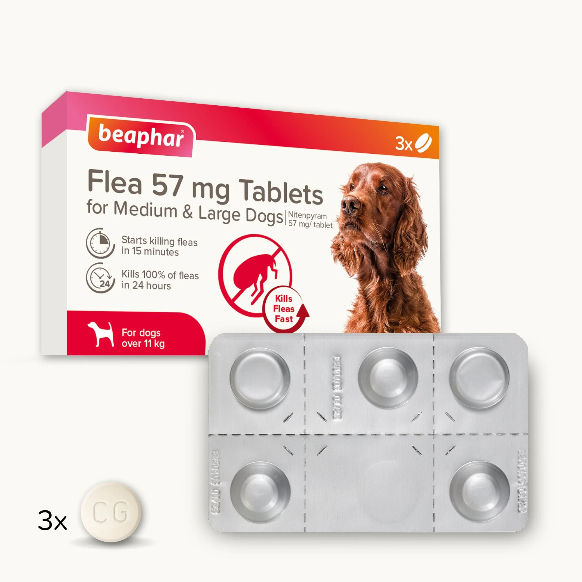 Beaphar Flea Tablets for Medium & Large Dogs (over 11kg) - Image 3