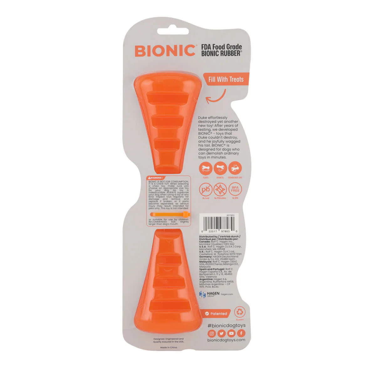 BIONIC Urban Stick Treats Holding Orange Dog Chew Toy - Image 6