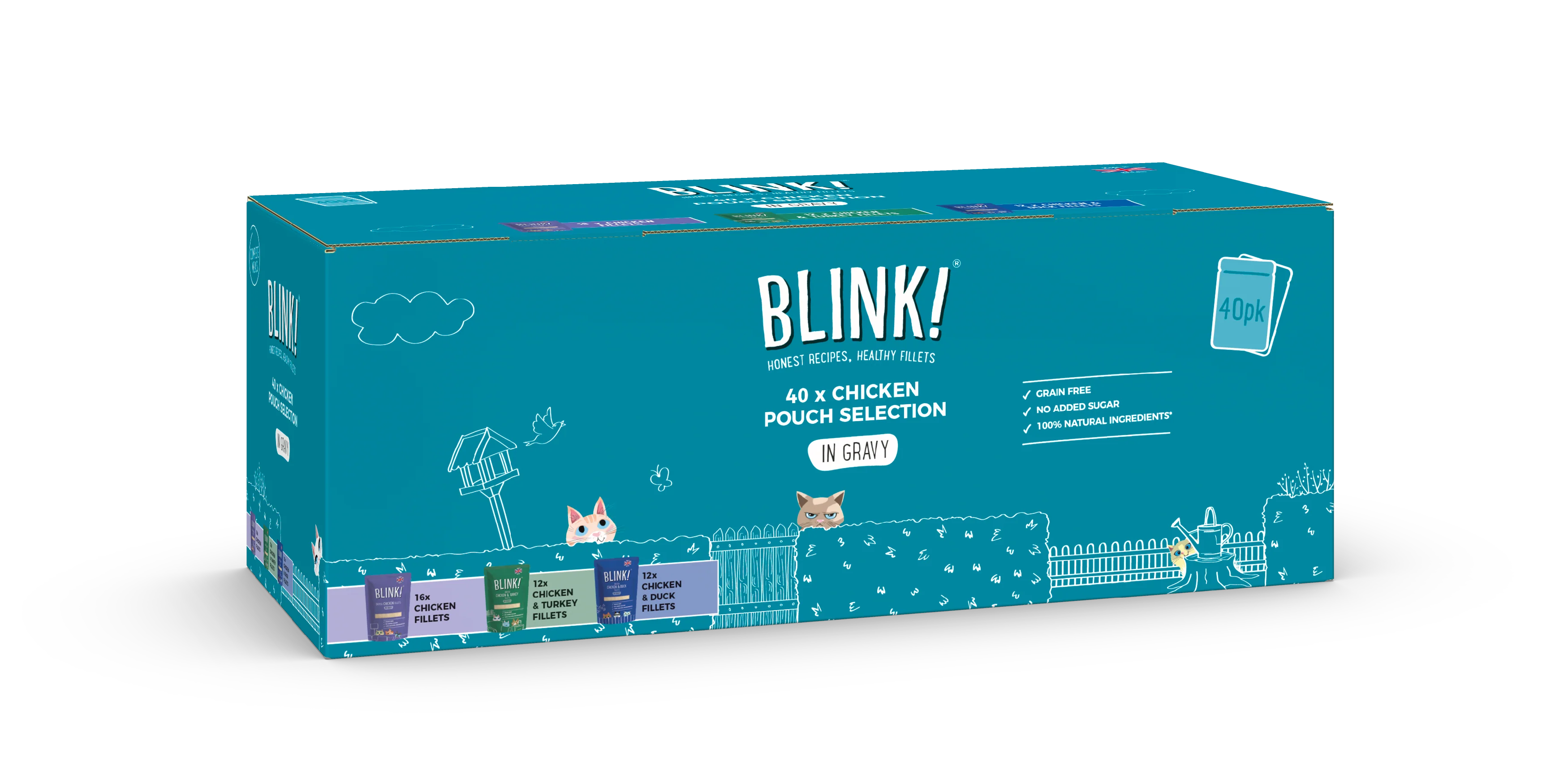 Blink Grain-free Adult Wet Cat Food in Pouches - Chicken Selection in Gravy - Image 2