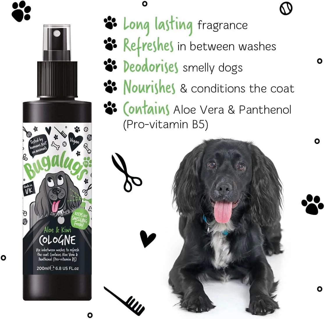 Bugalugs Aloe & Kiwi Dog Cologne - Image 2