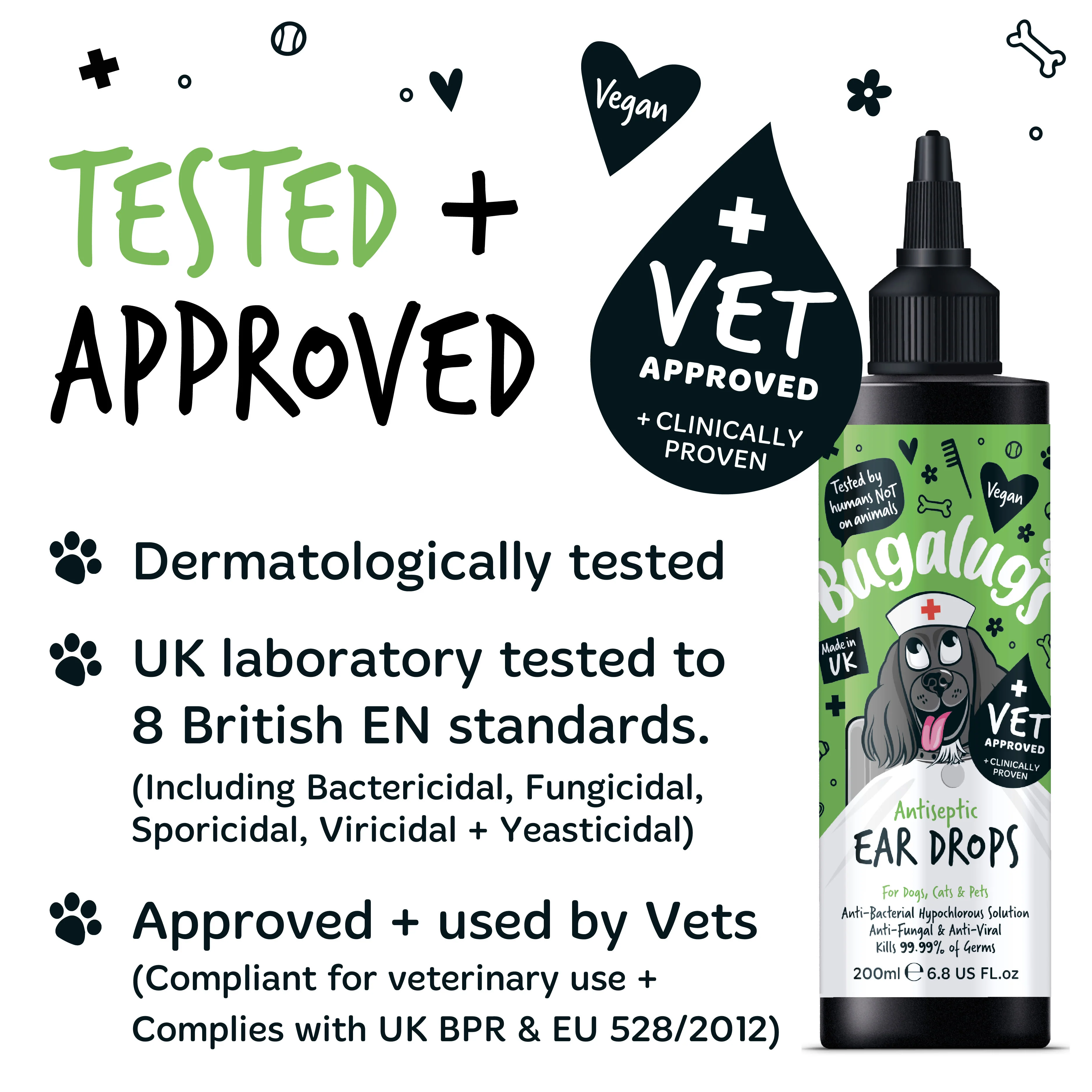Bugalugs Antiseptic Ear Drops for Dogs, Cats & Pets - Image 12