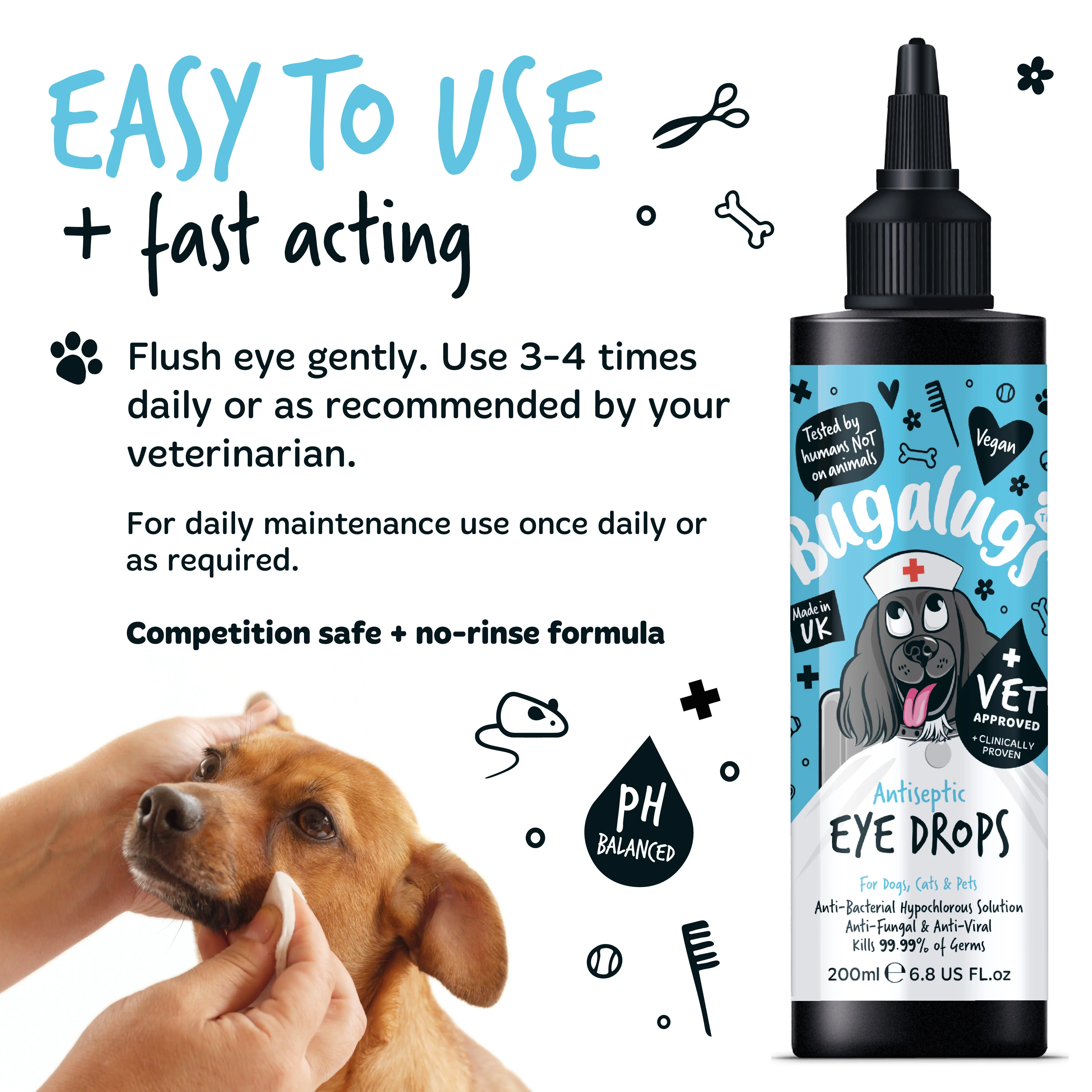 Bugalugs Antiseptic Eye Drops for Dogs, Cats & Pets - Image 6