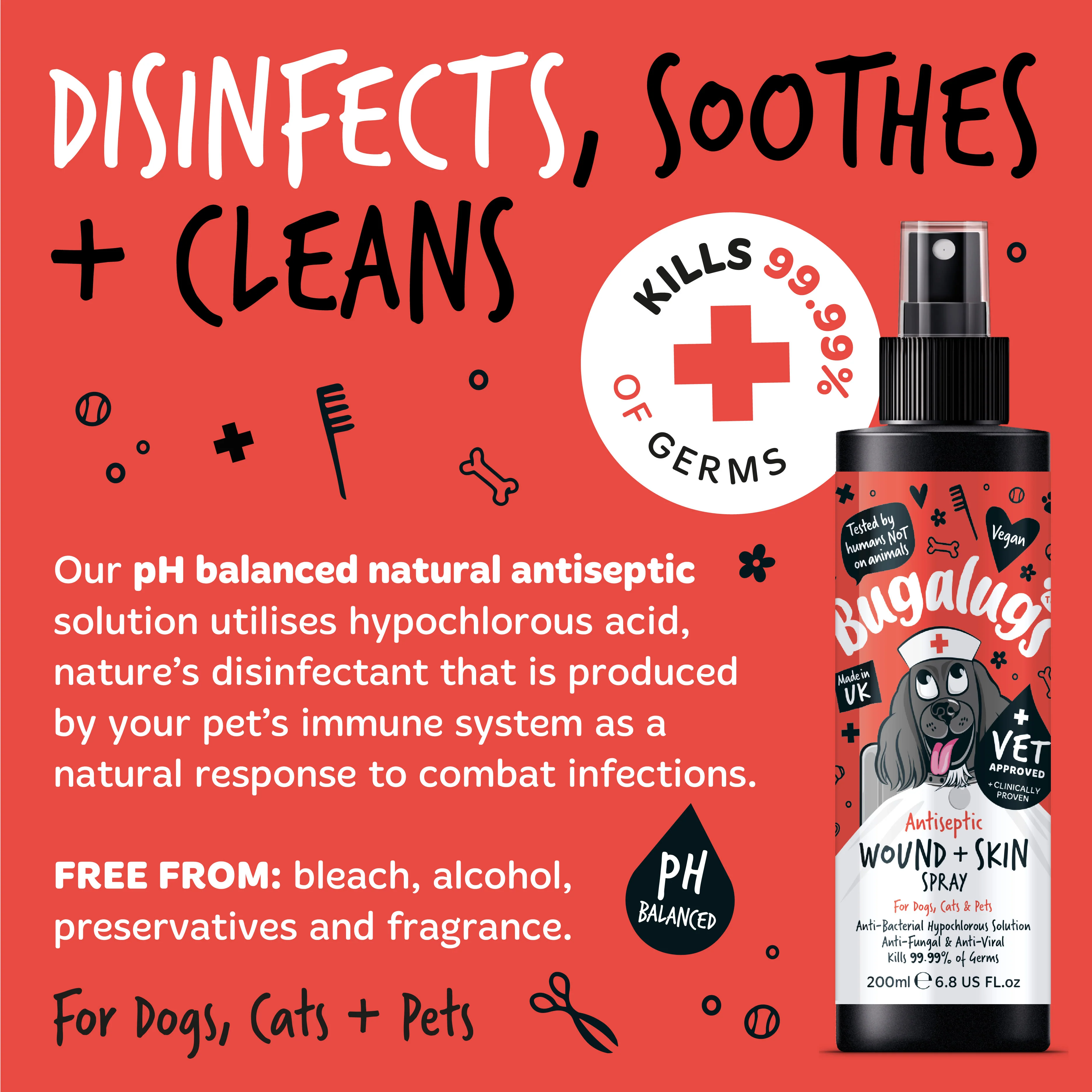 Bugalugs Antiseptic Wound & Skin Spray for Dogs, Cats & Pets - Image 10