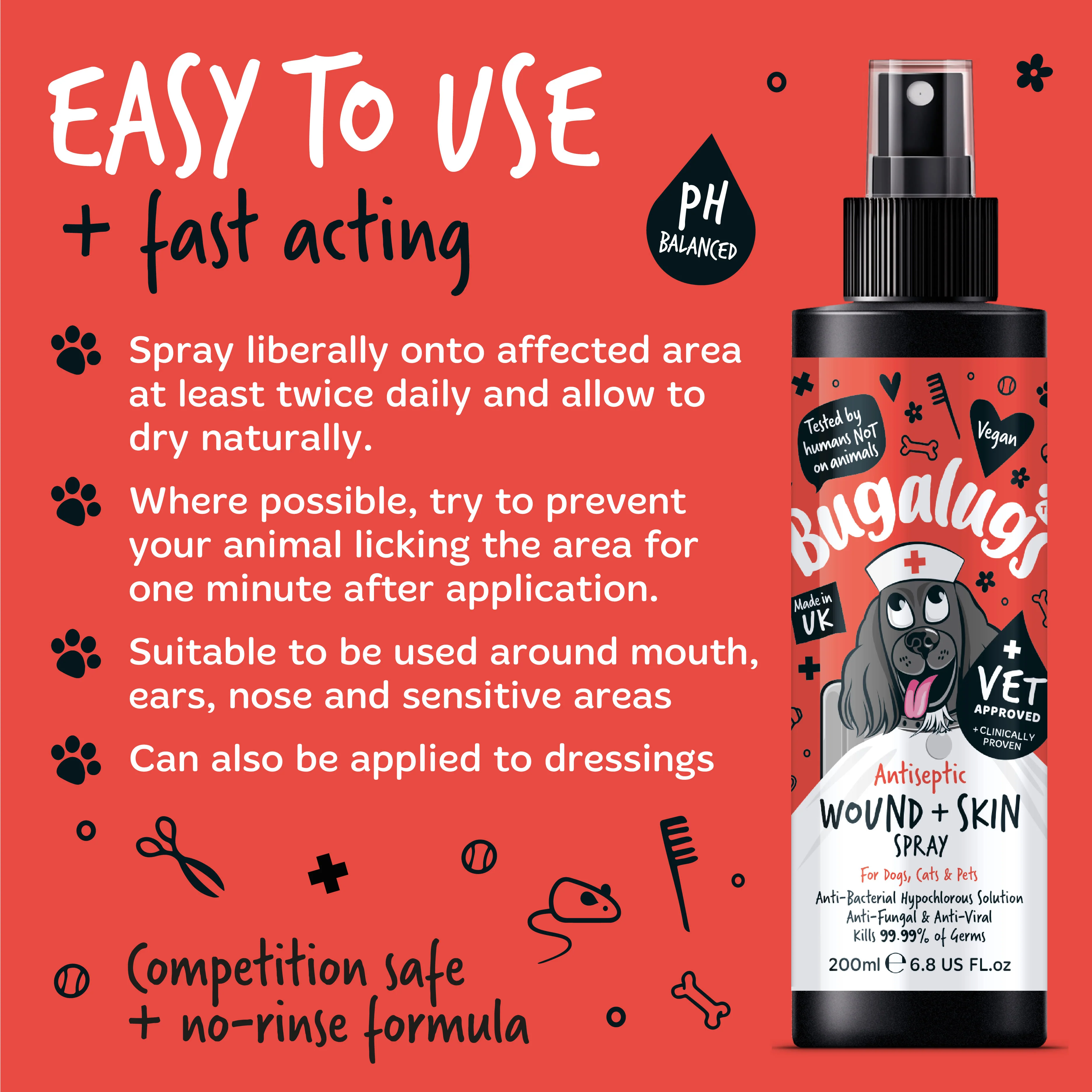 Bugalugs Antiseptic Wound & Skin Spray for Dogs, Cats & Pets - Image 6