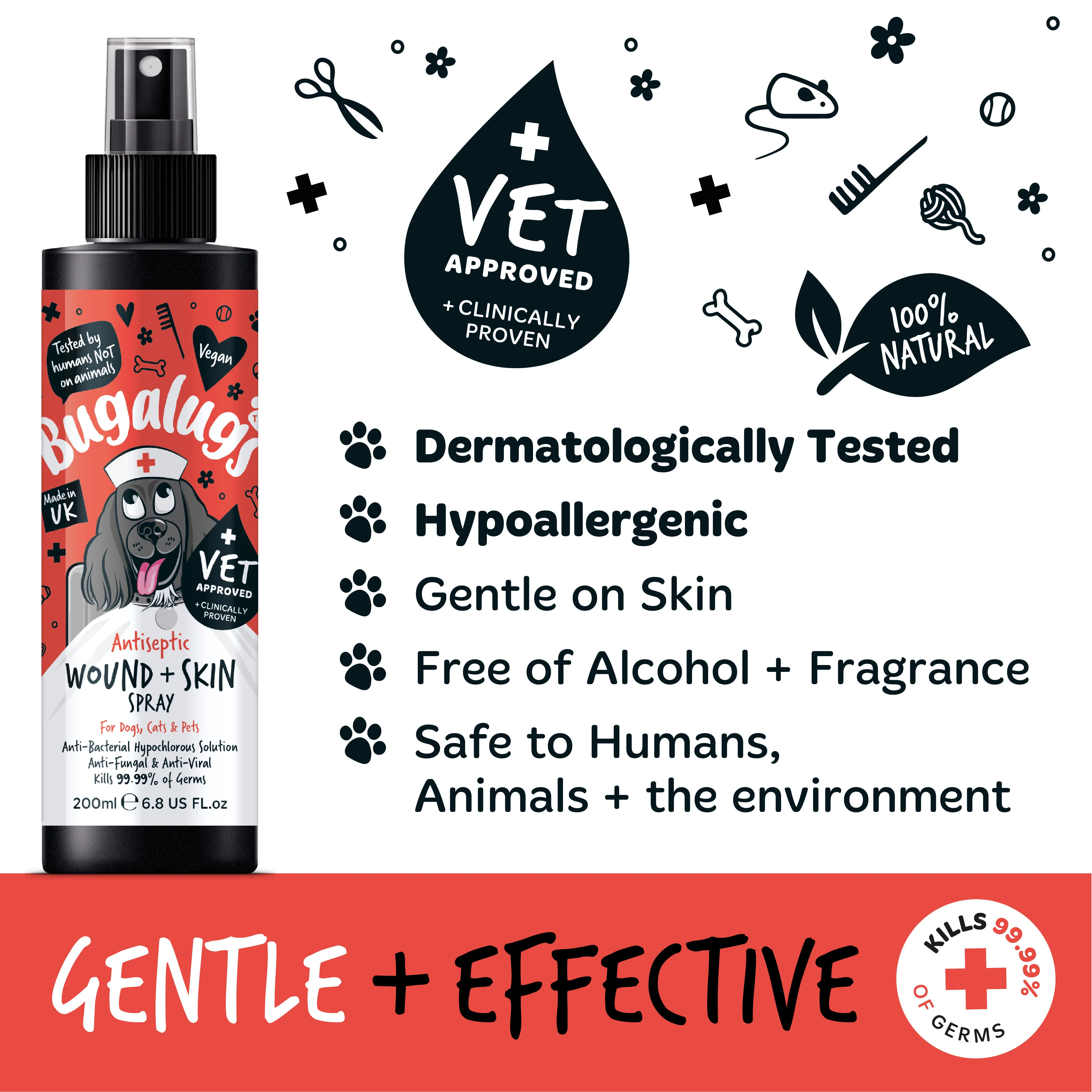 Bugalugs Antiseptic Wound & Skin Spray for Dogs, Cats & Pets - Image 7