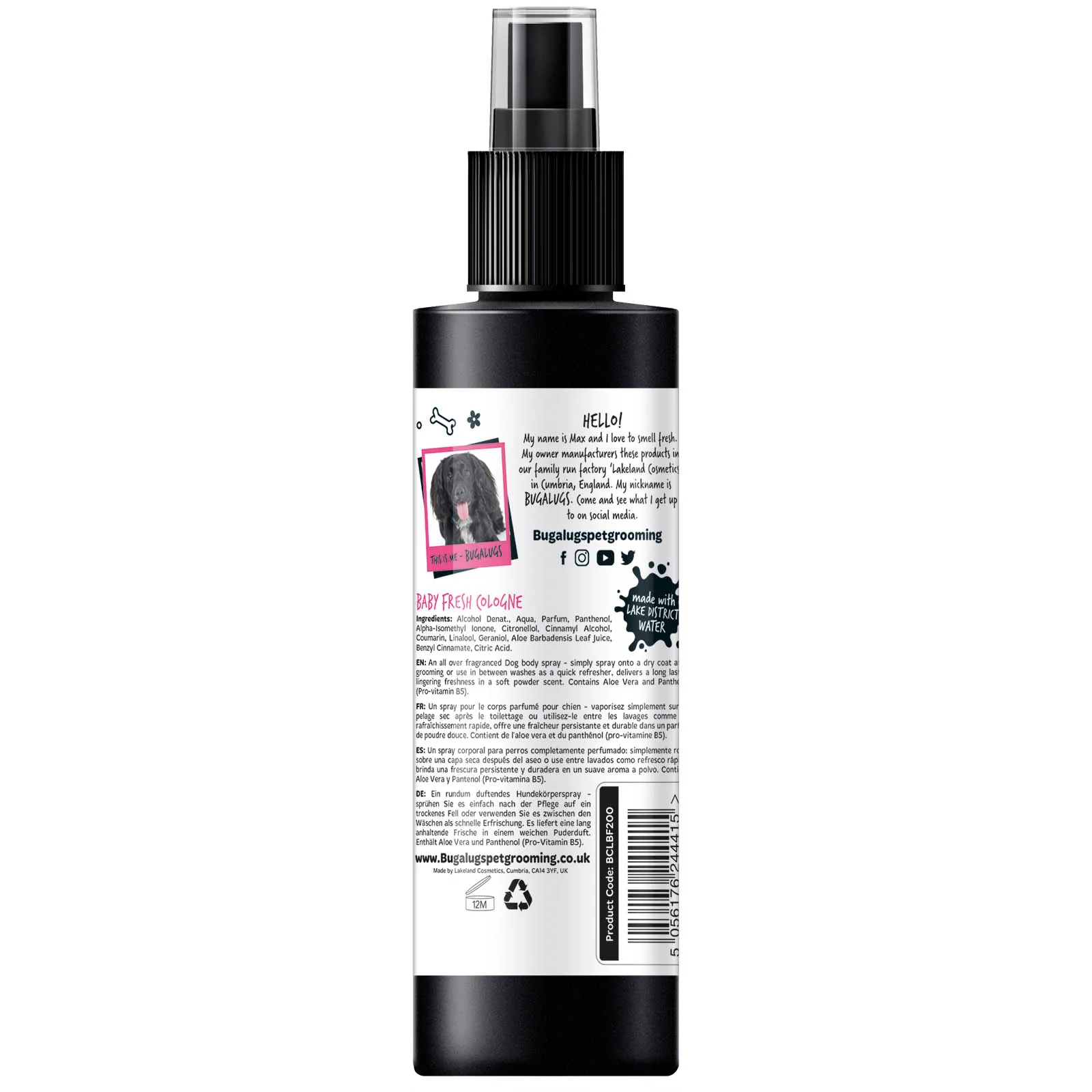 Bugalugs Baby Fresh Dog Cologne - Image 5