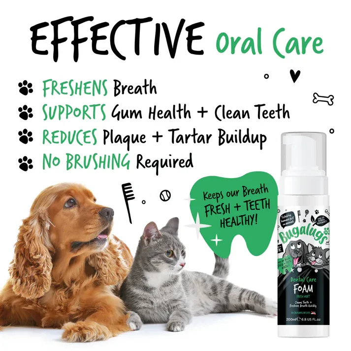 Bugalugs Dental Care Foam for Dogs & Cats - Fresh Mint - Image 2